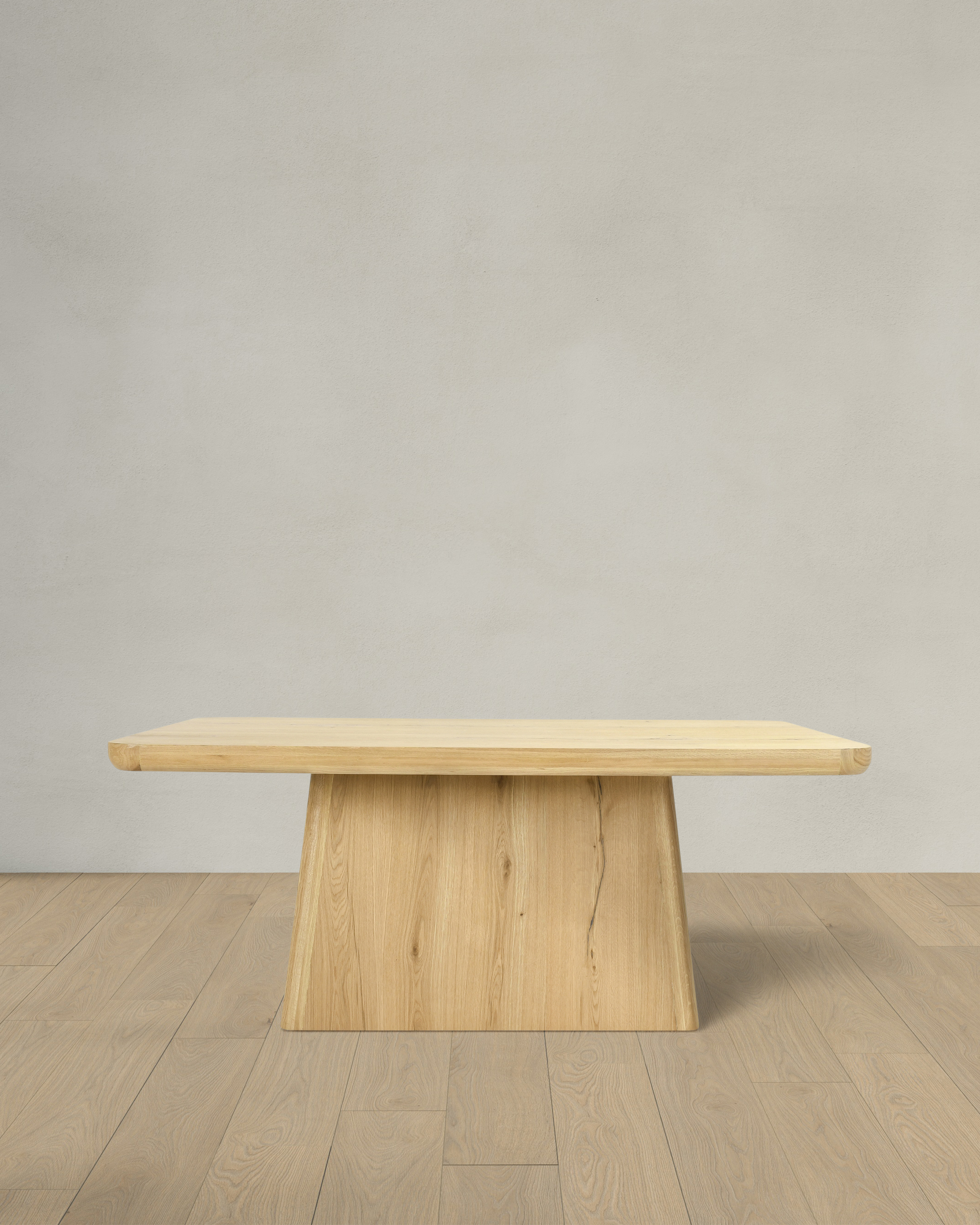 Natural Rustic Oak Plinth Dining Table