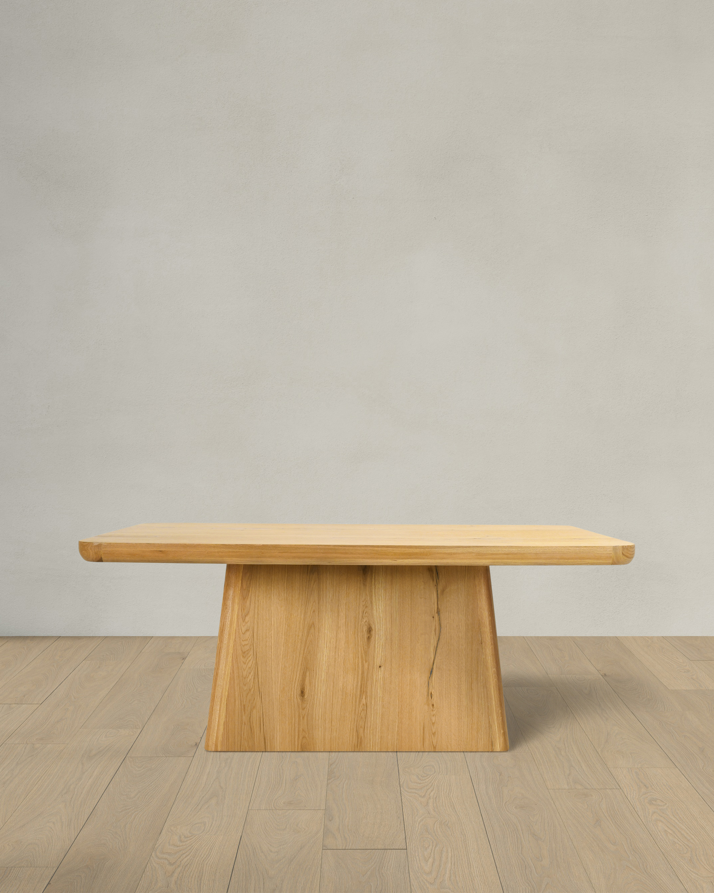 Natural Rustic Oak Plinth Dining Table