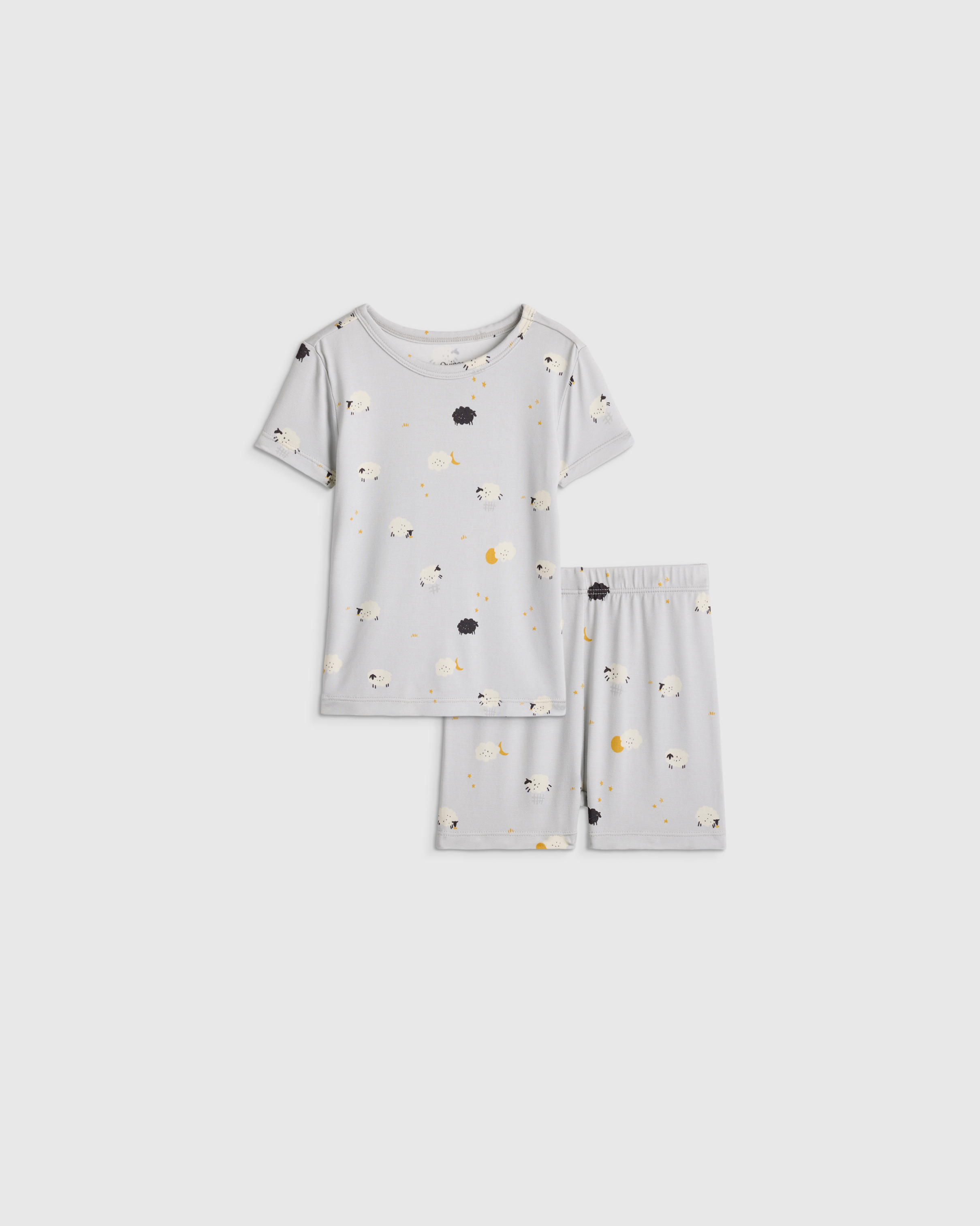 Little Sheep Bamboo Short Sleeve and Shorts Pajama Set