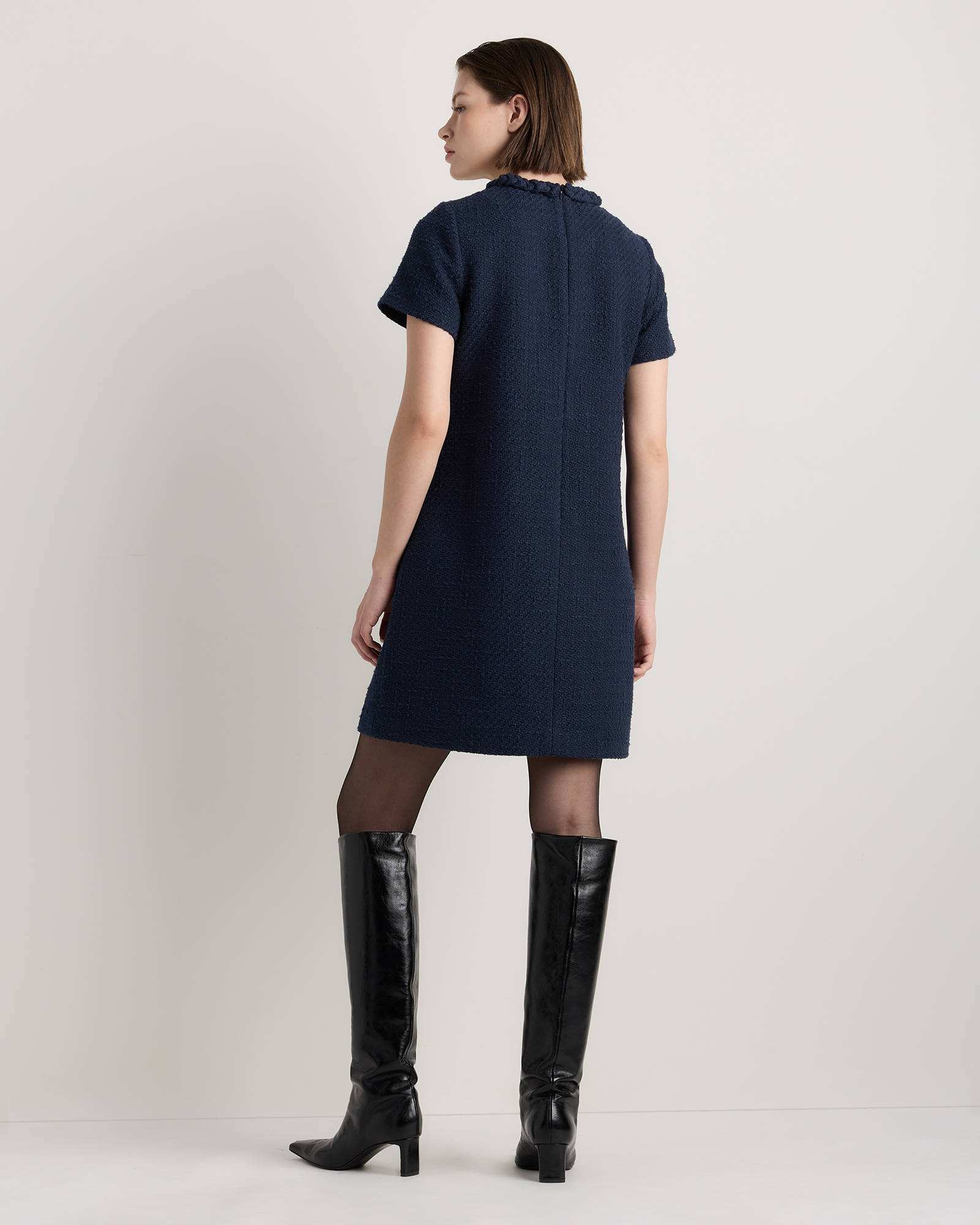 annie blue dress Samara Boucle Mini Dress in Blue main image 1