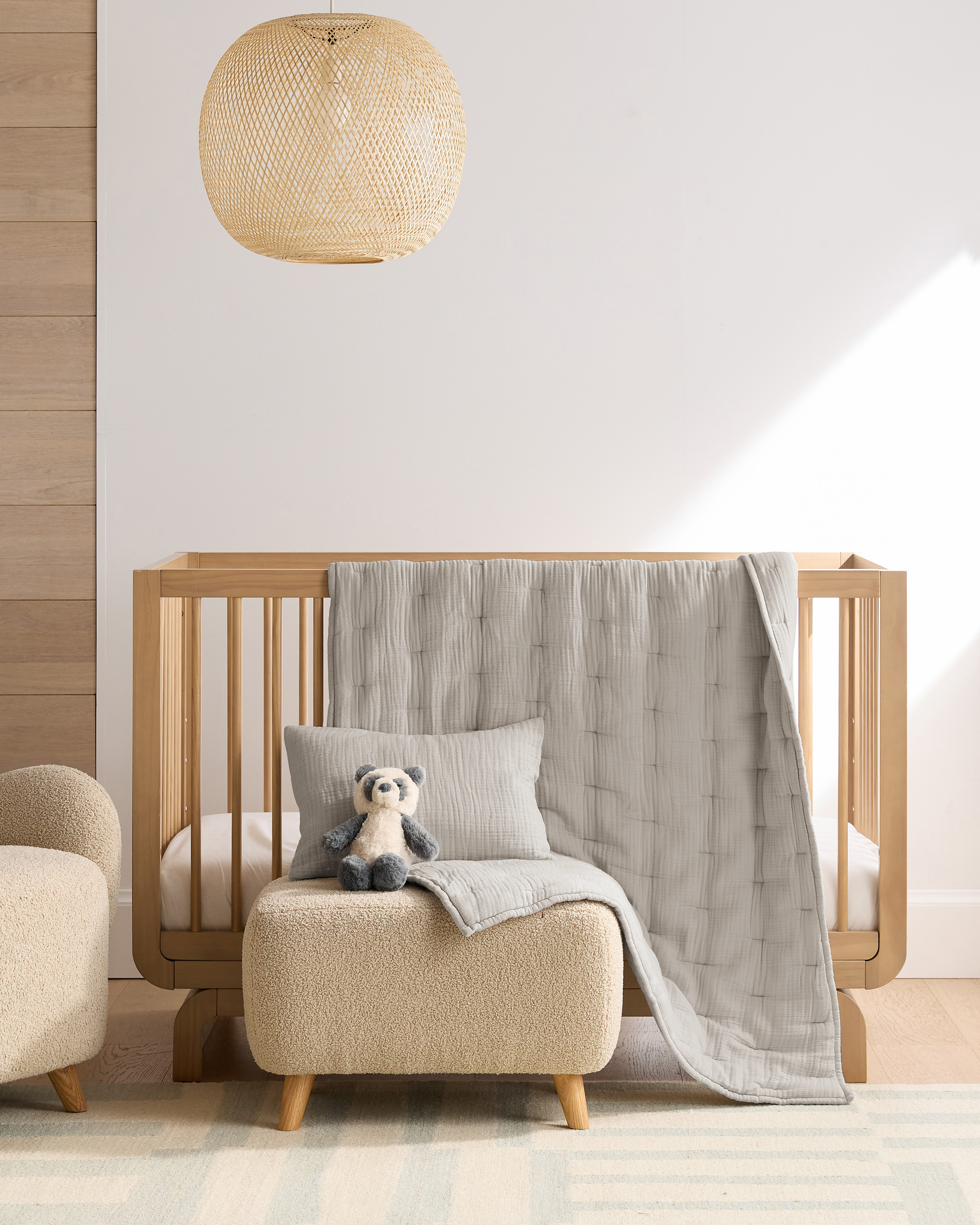 Quince Organic Cotton Gauze Toddler Quilt & Sham - Thumbnail 4