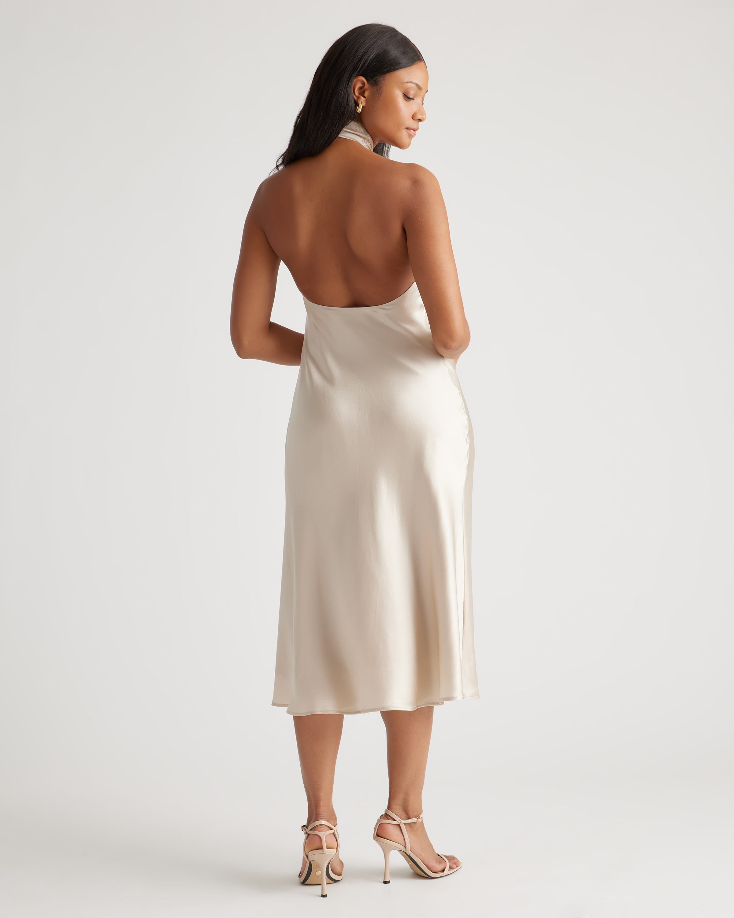 white v neck dress short White V-Neck Short Dress With Side Cutouts main image 1