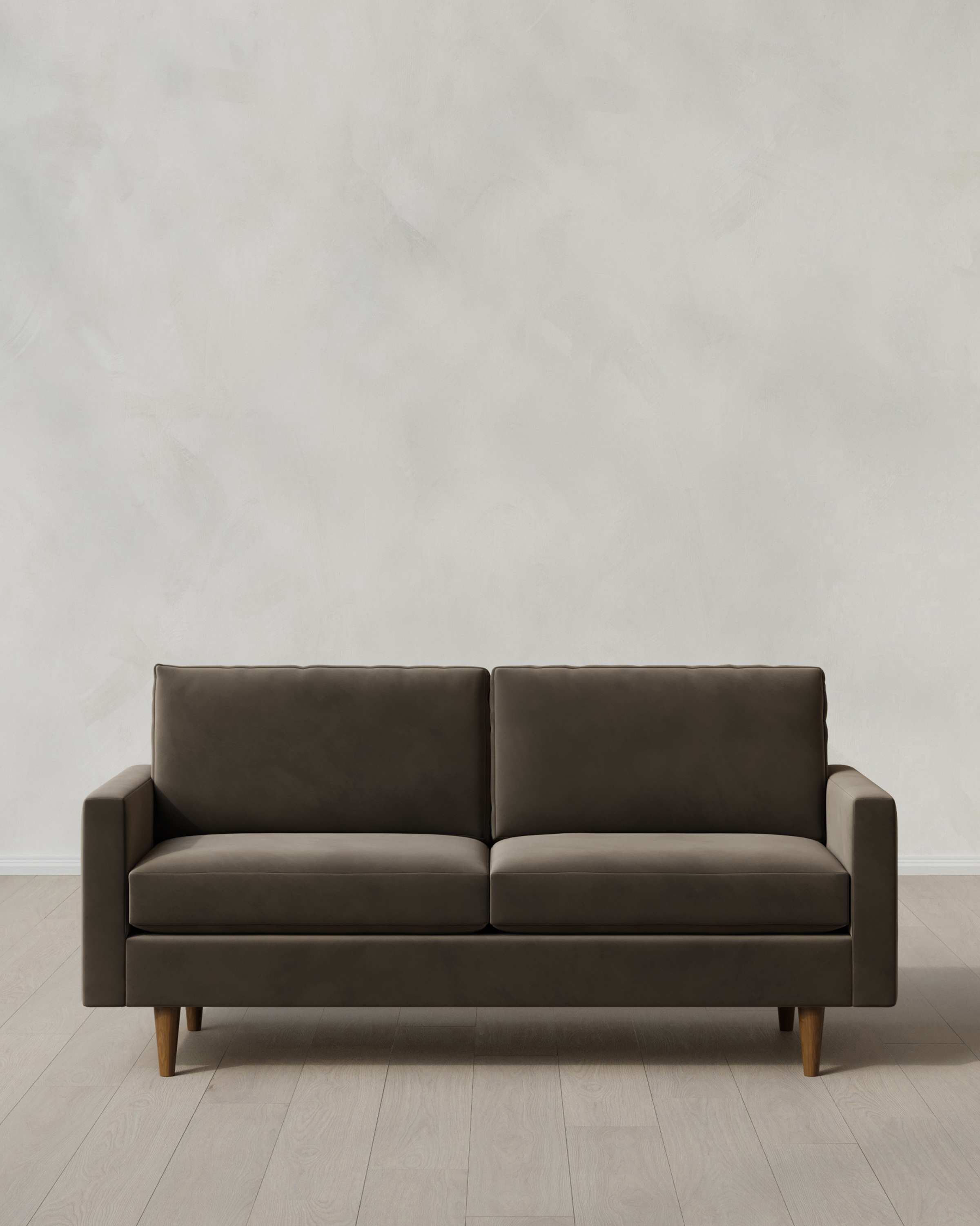 Sable Atlas Midcentury Sofa in Performance Velvet