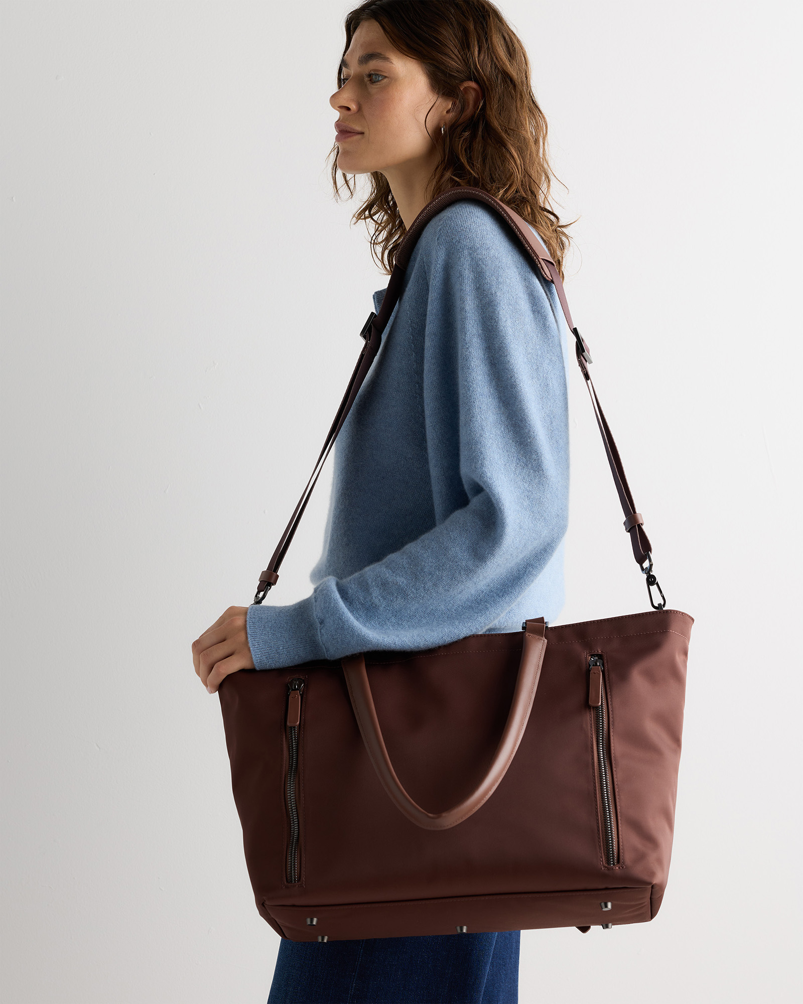 Voyage Nylon Travel Tote in Cocoa Brown