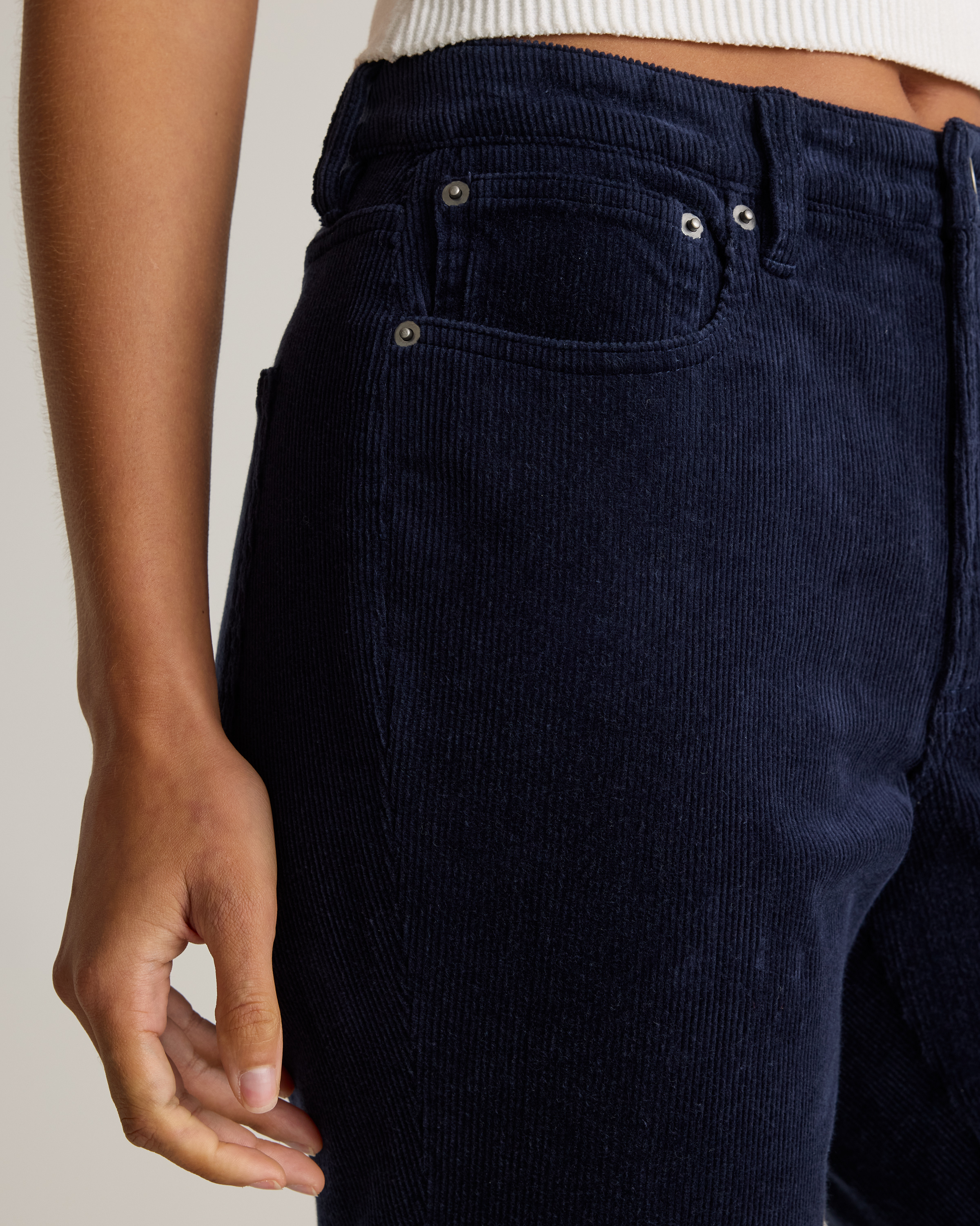 パンツ CLANE CHAMBRAY CORDUROY STRAIGHTPANTS Loose Straight Corduroy Pant For Women | J.Crew