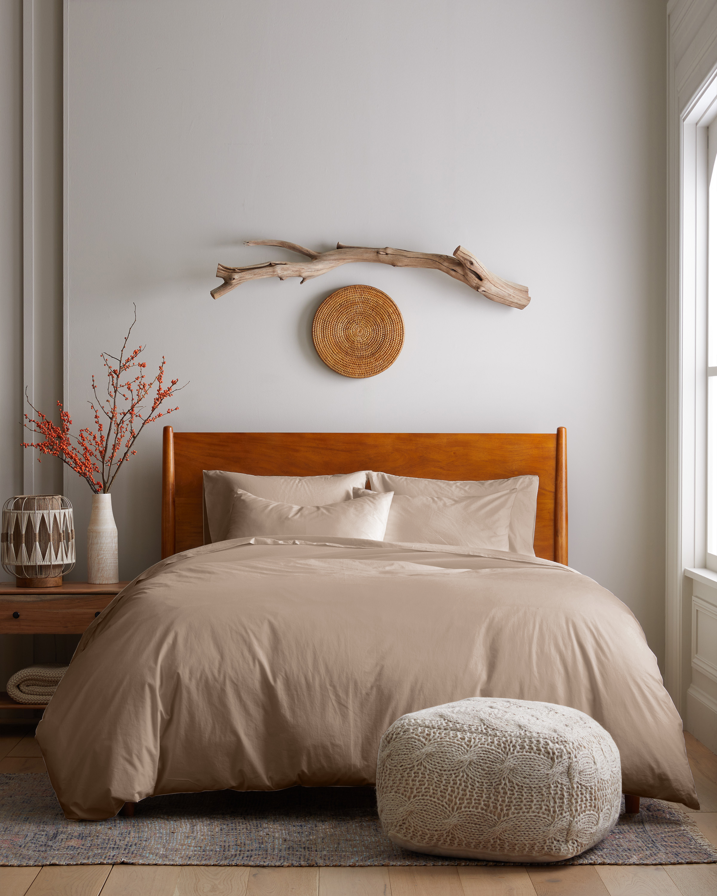 Organic Brushed Cotton Duvet Cover Set - Thumbnail 5