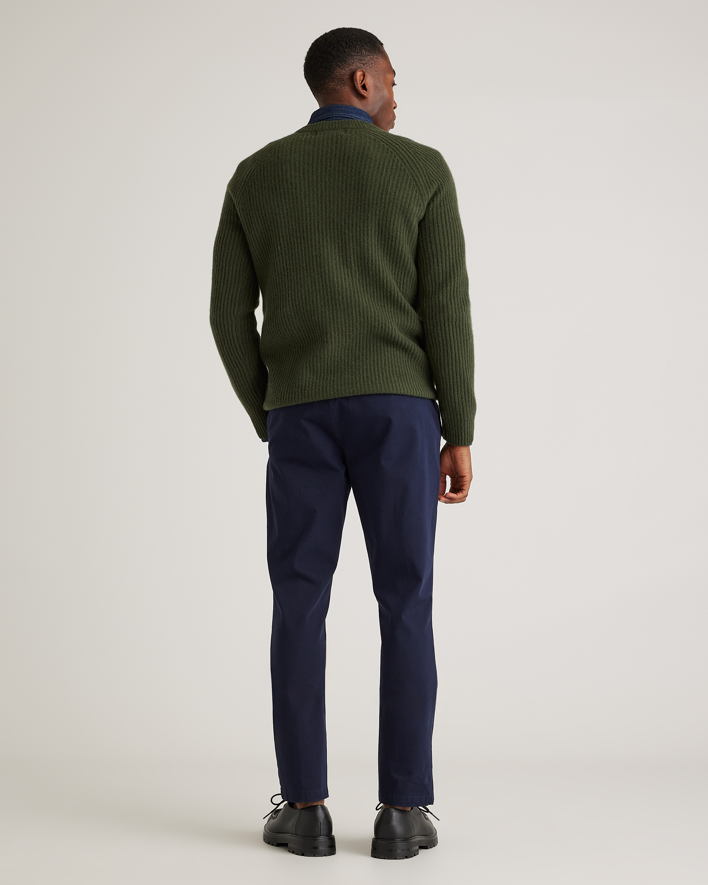 Organic Cotton Stretch Chino in Navy