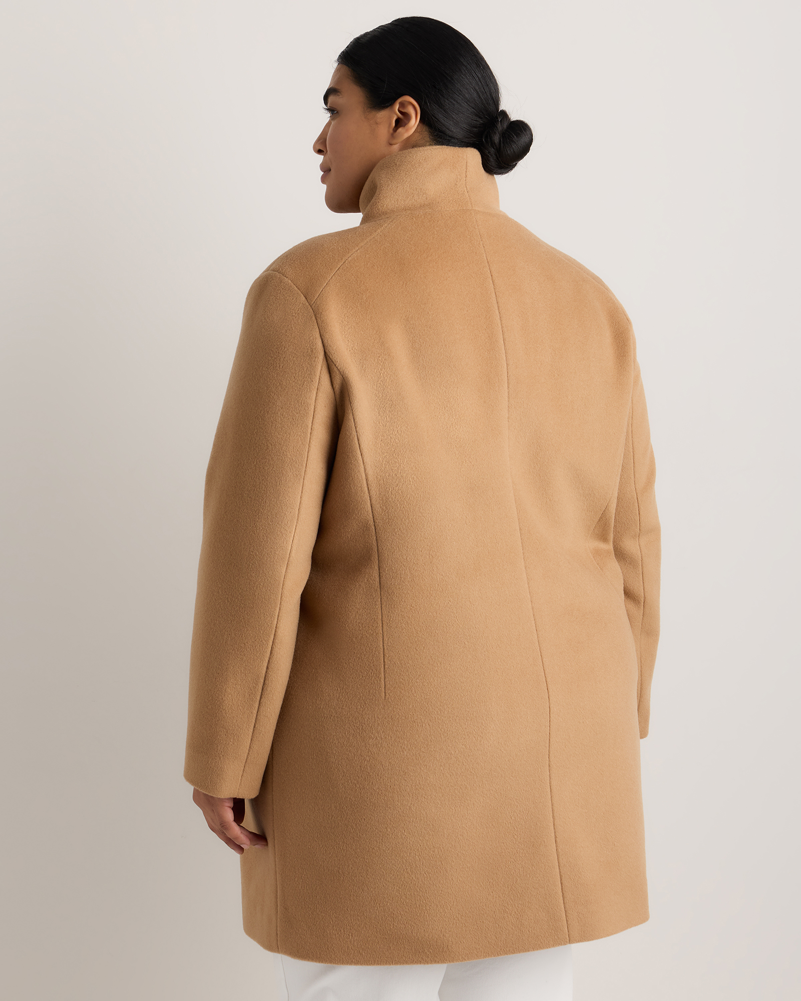 Wool Cashmere Cocoon Coat - Plus Size