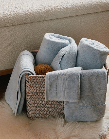 Hydrangea Classic Organic Turkish Cotton Bath Towel (Set of 2)