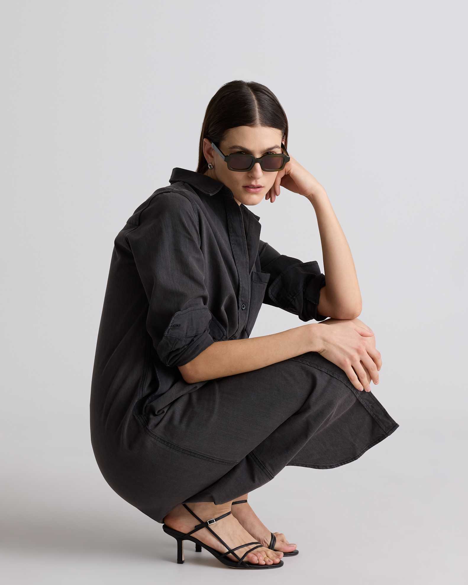 black distressed denim dress XUNRYAN Women's Zipper Y2K Denim Dresses Distressed Casual Lapel Shirt Dress Short Sleeve Slim Fit Belted Jean Dress Pockets Black at Amazon Women's Clothing store