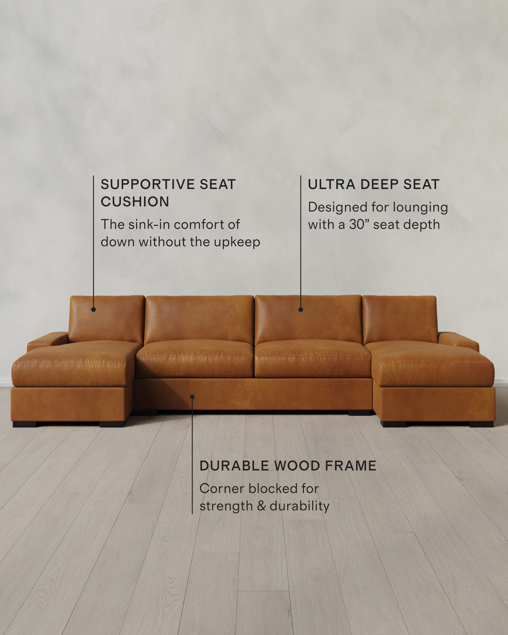 USHAPE- Auburn - Leather