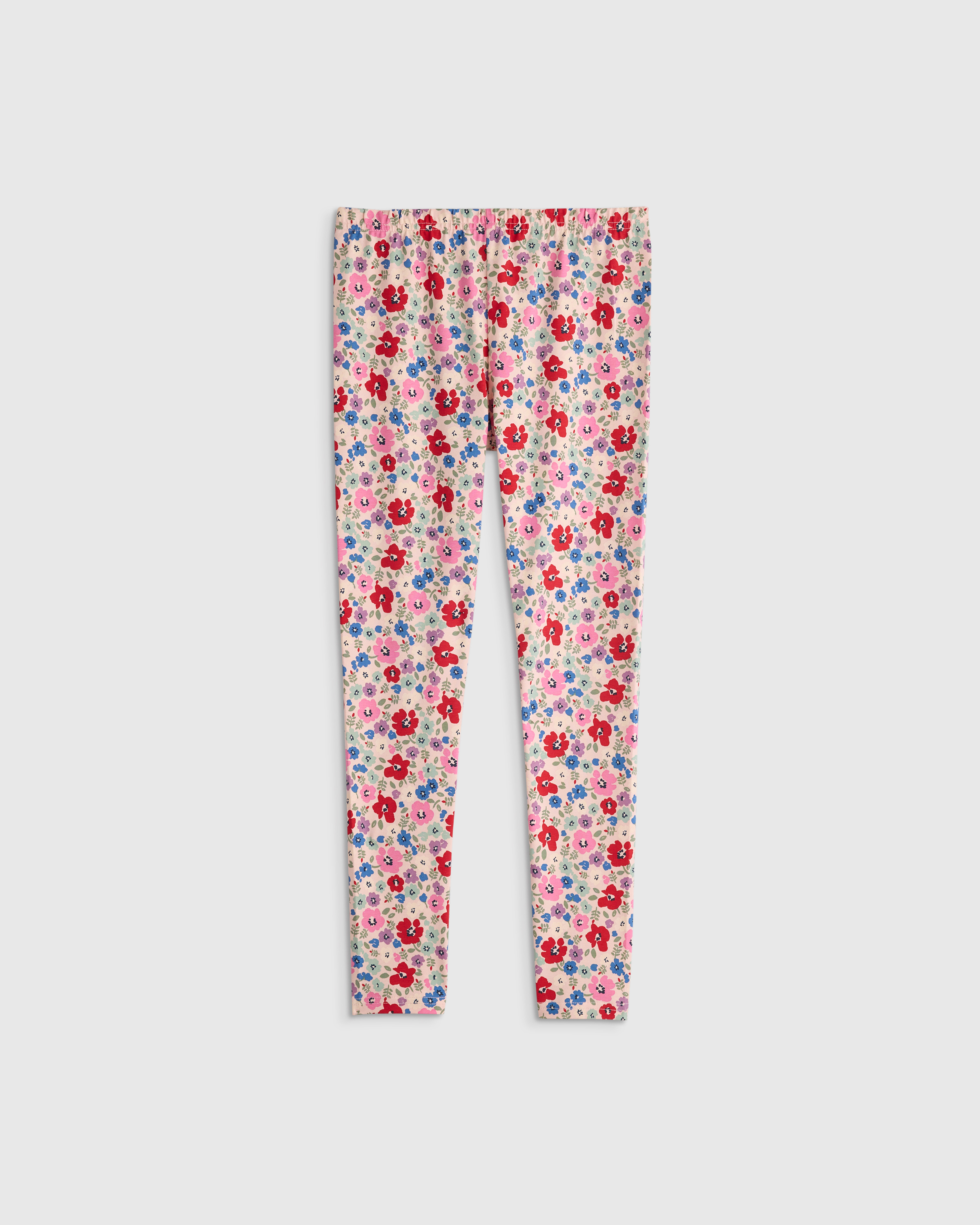 Red Poppy Floral Legging en coton biologique