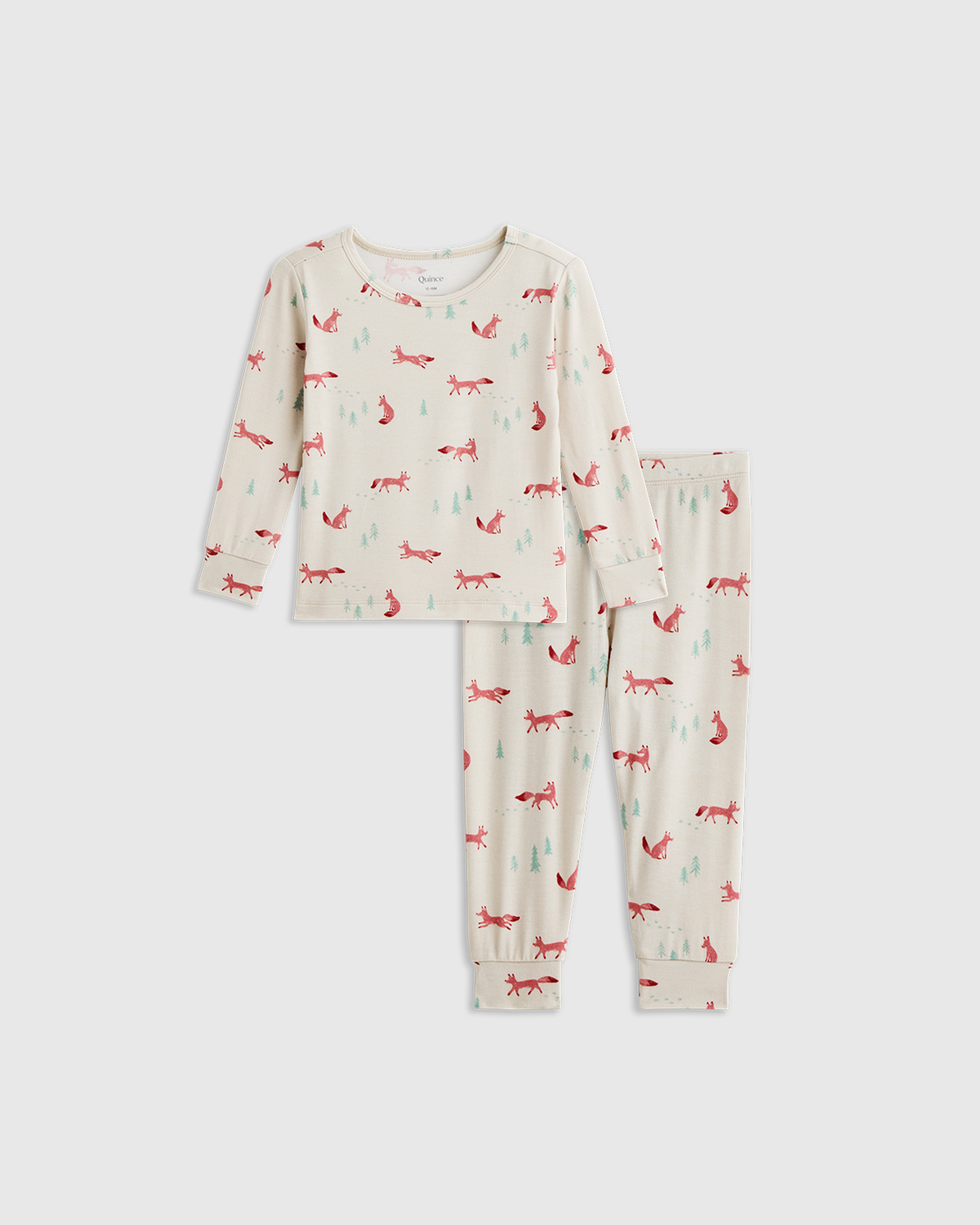 Quince Bamboo Long Sleeve Pants Pajama Set In Fox