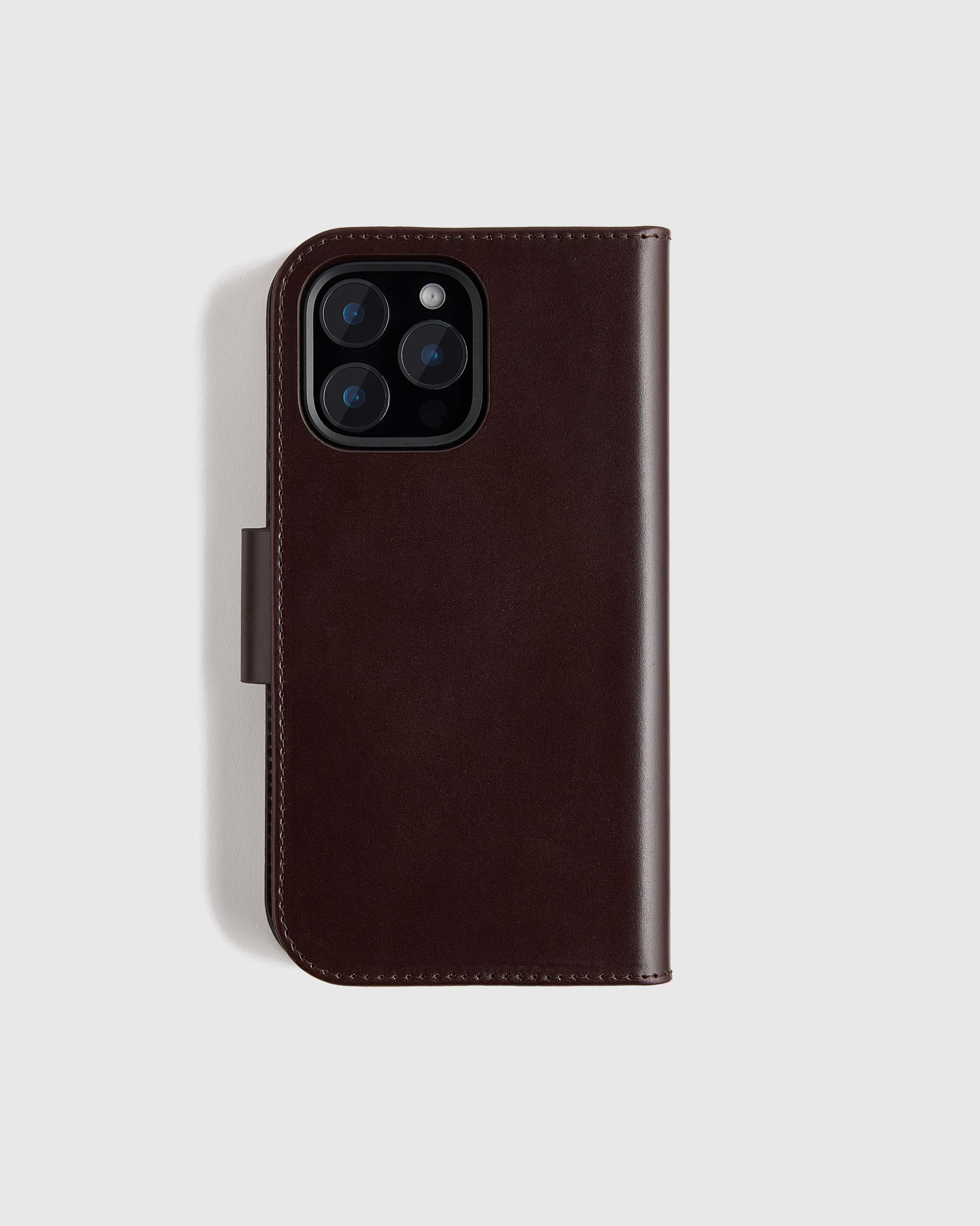 Leather Phone 2-in-1 Folio Case in Espresso Brown