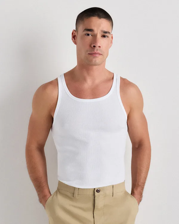 Organic Cotton Ribbed Tank Top (3-Pack)