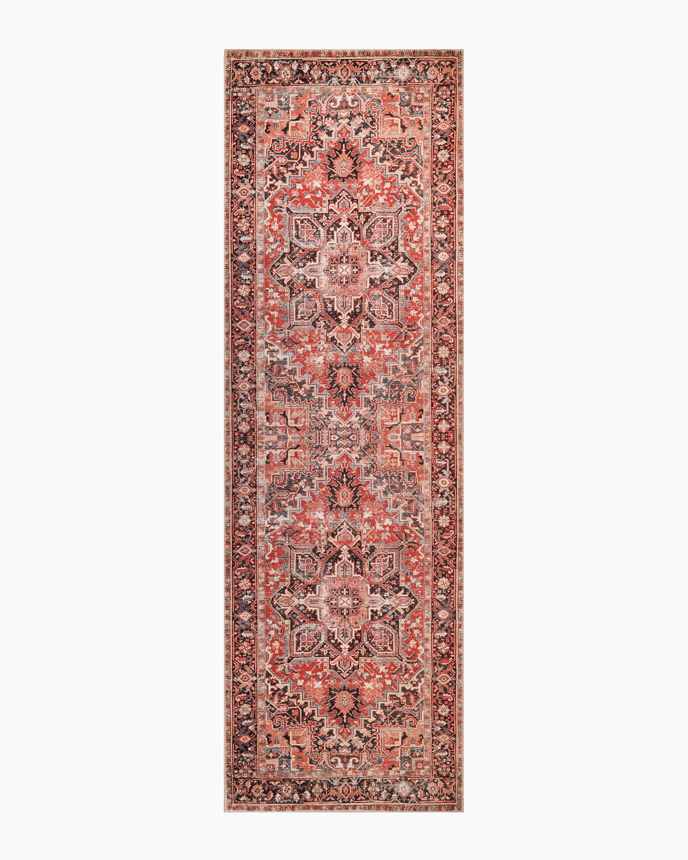 Red Athena Washable Rug