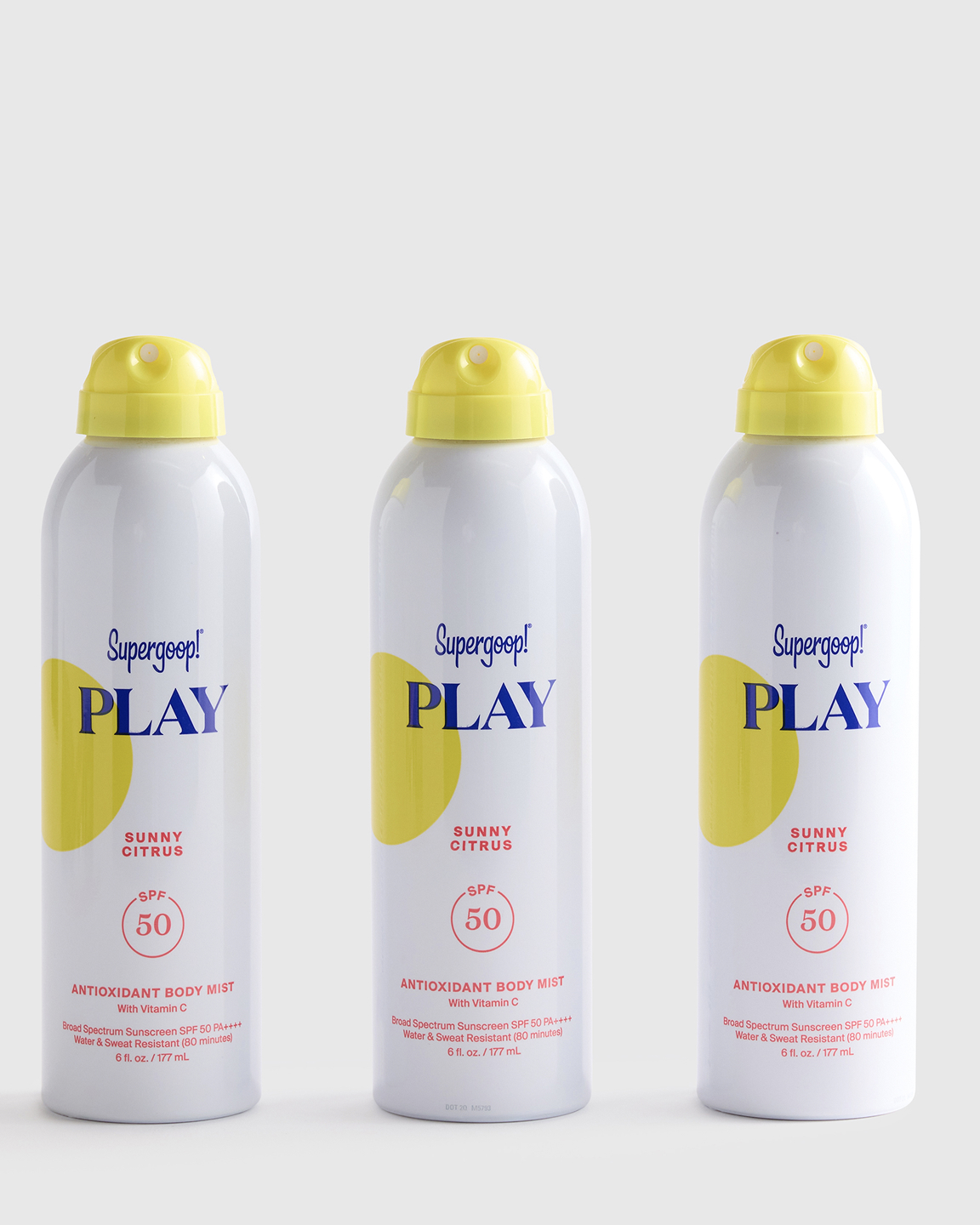 No Color PLAY Antioxidant Body Mist SPF 50 with Vitamin C (3-Pack) by Supergoop!