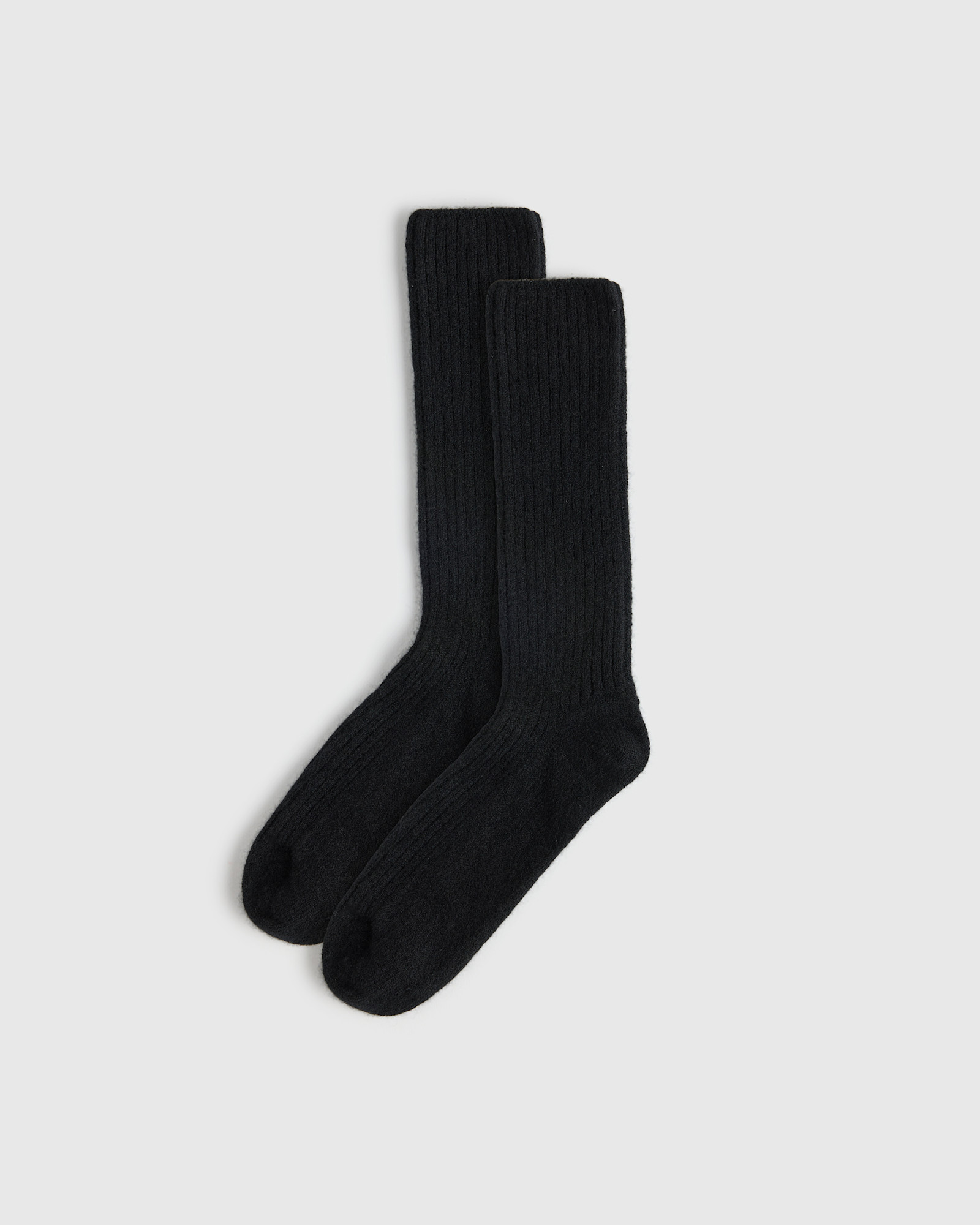 W-SOK-1 Unisex Cashmere Trouser Sock Black 104 EDITED