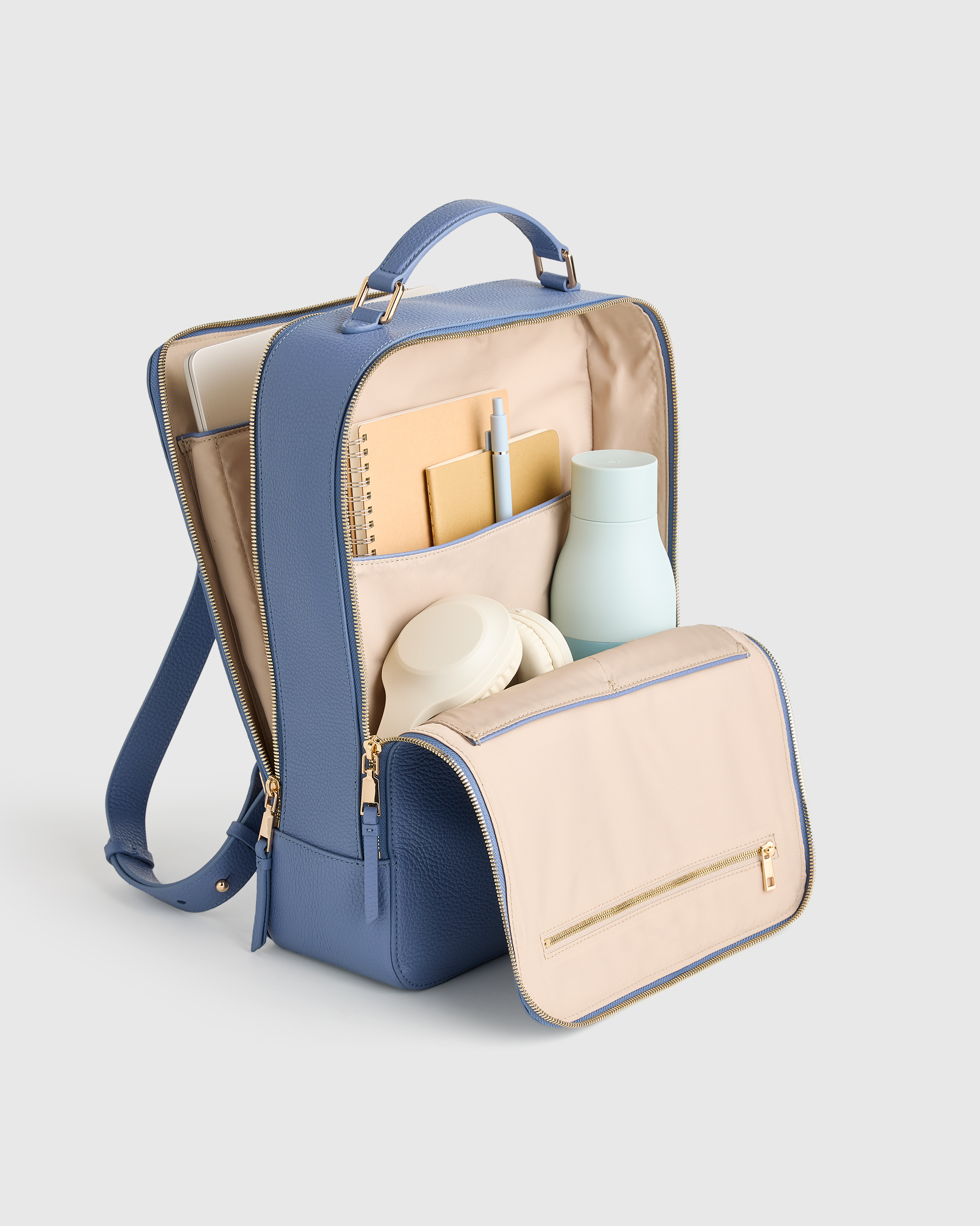 Marlow Laptop Backpack in Moonstone Blue display picture 2