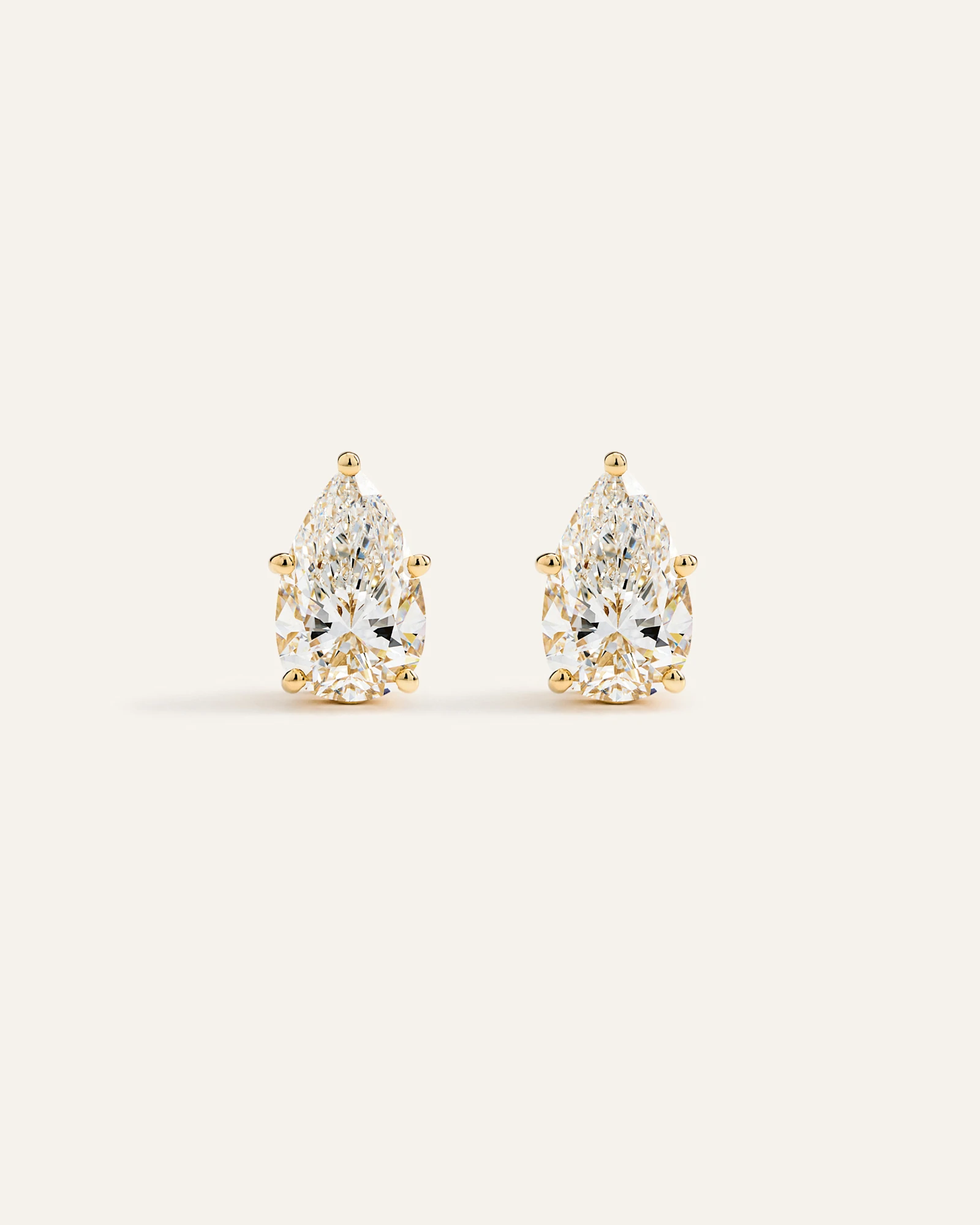 14K Gold Lab Grown Diamond Statement Round Studs - 6ctw