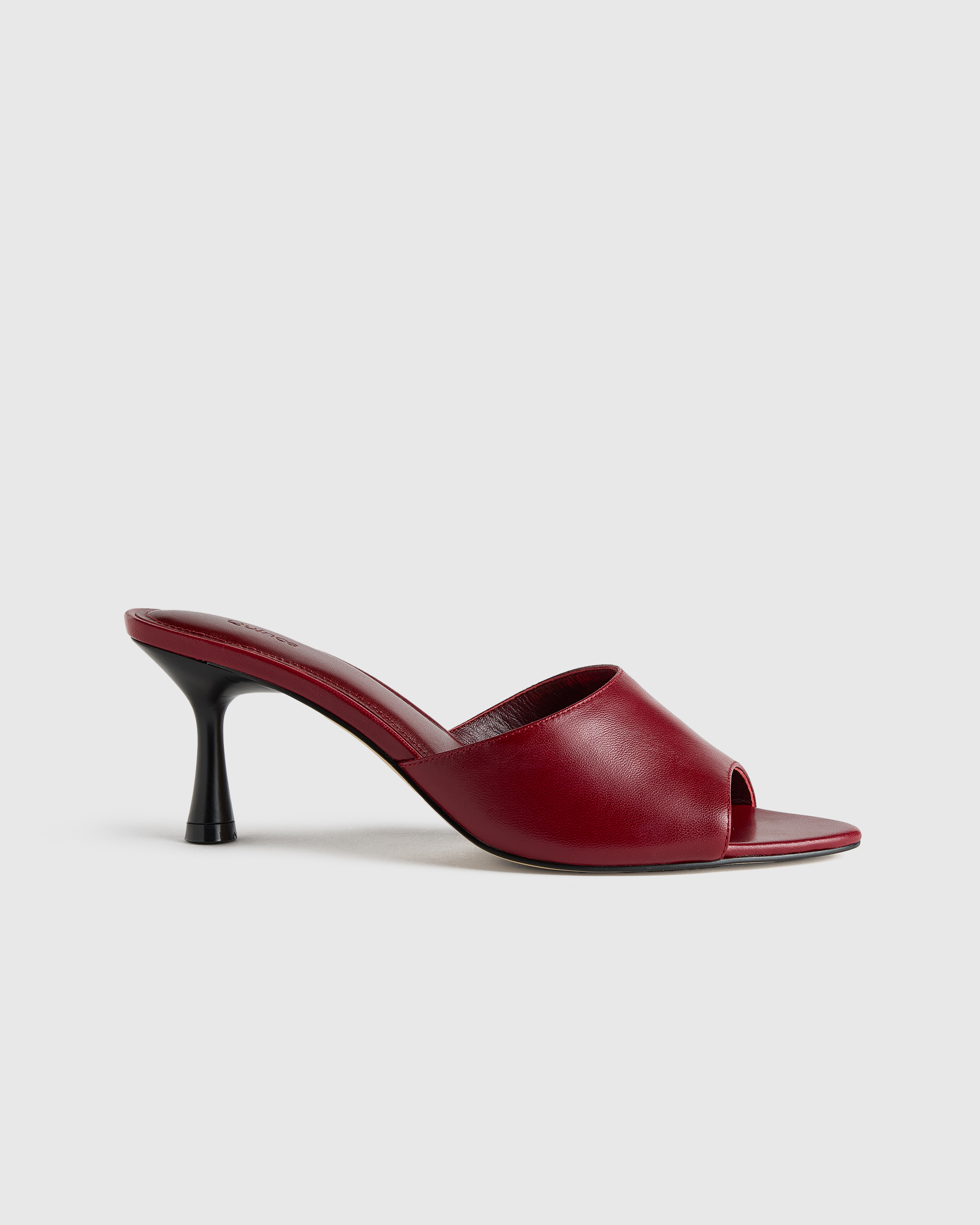 Oxblood Italian Leather 65mm Stiletto Mule