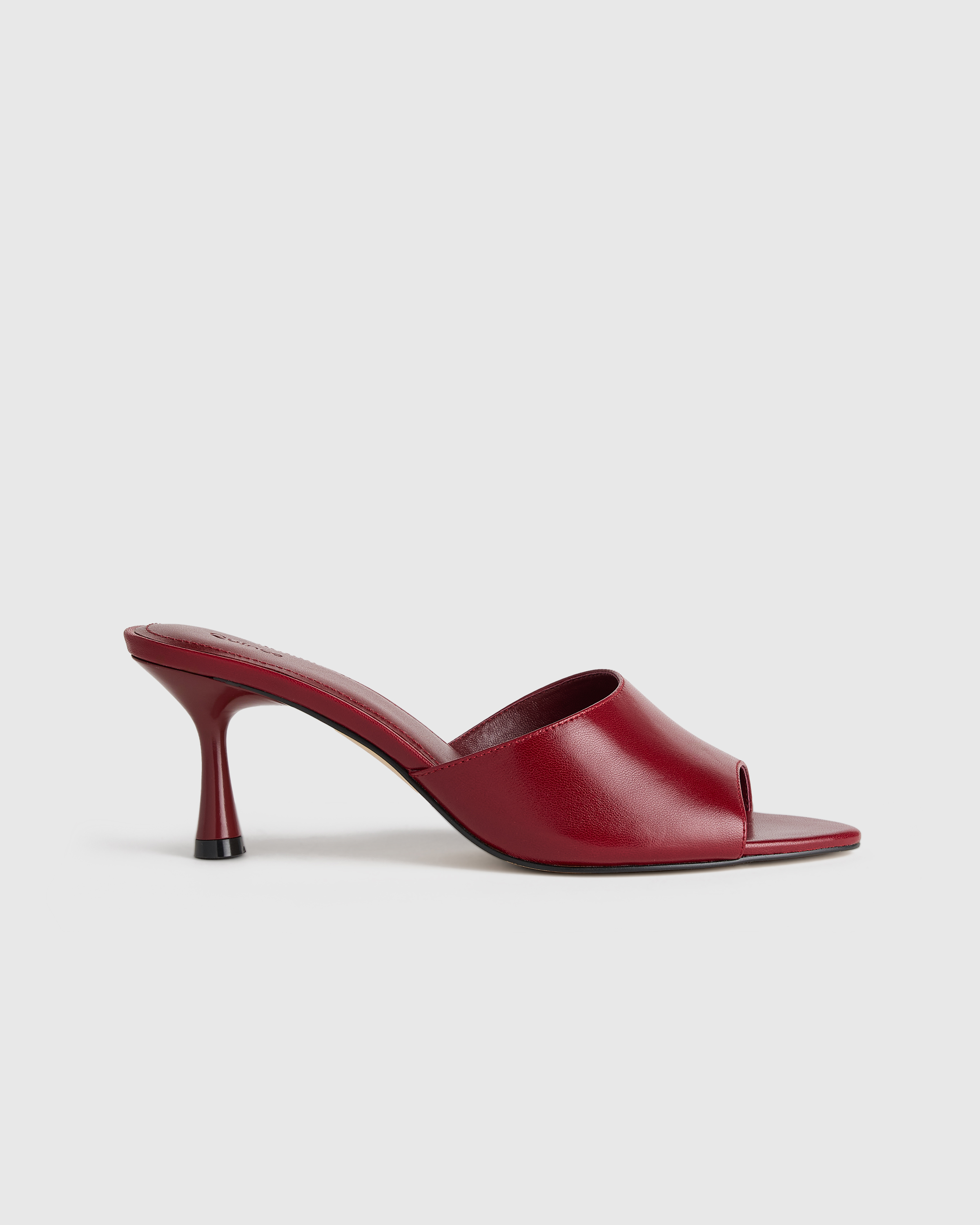 Oxblood Italian Leather 65mm Stiletto Mule