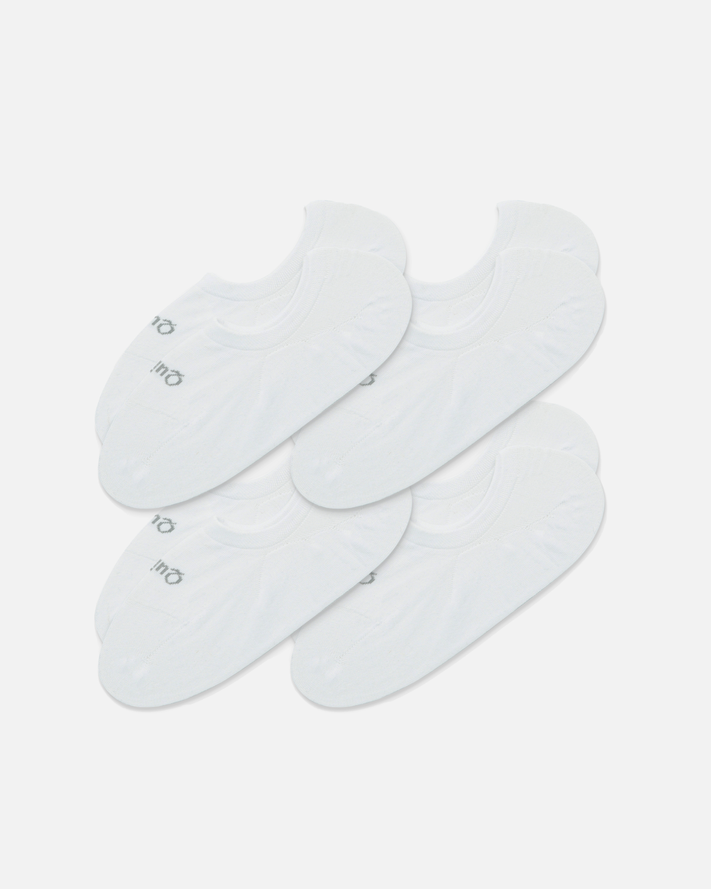 Quince Everyday Lightweight Cotton No-show Socks 4-pack In White
