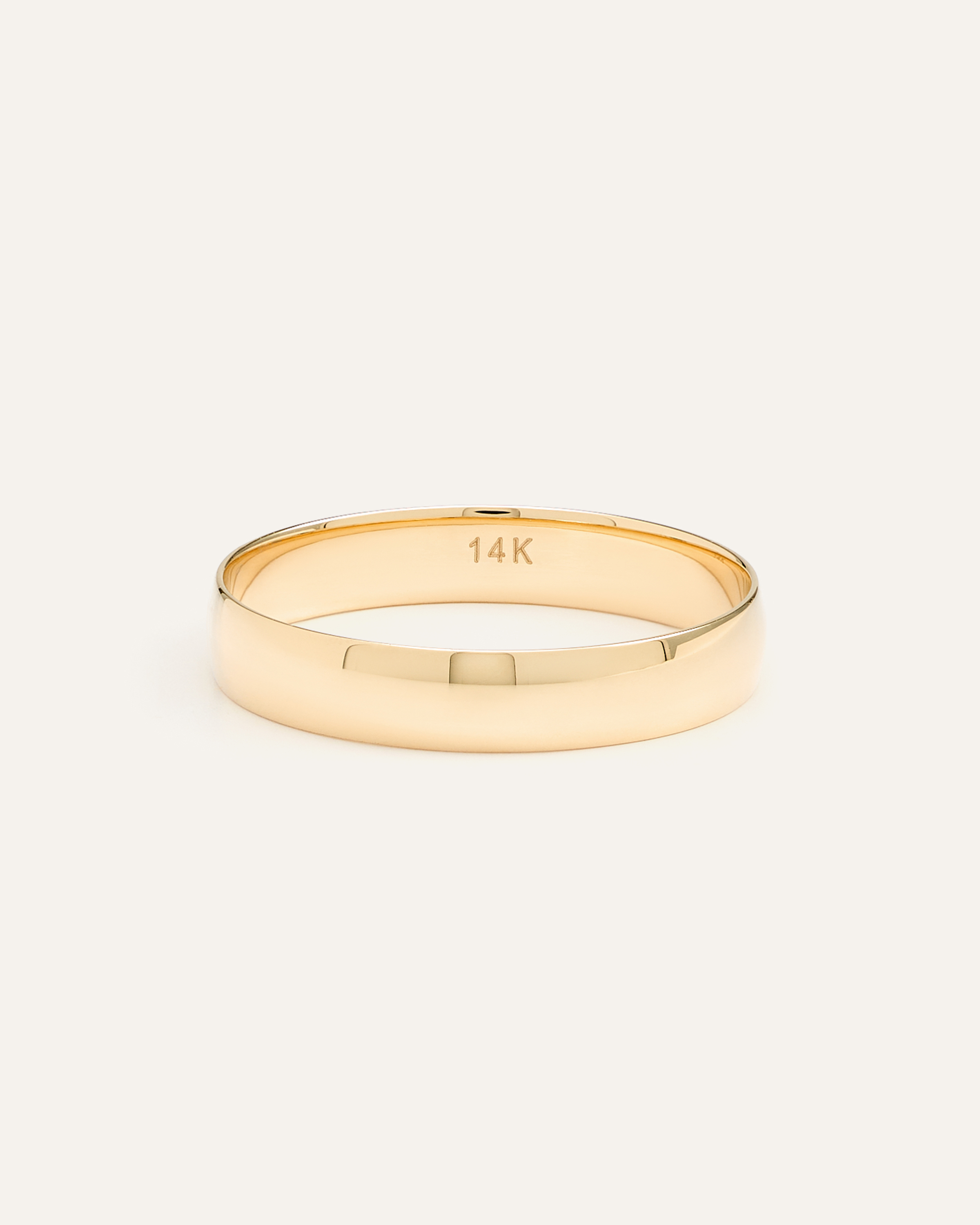 Yellow Gold 14K Gold Lightweight Round Edge Band