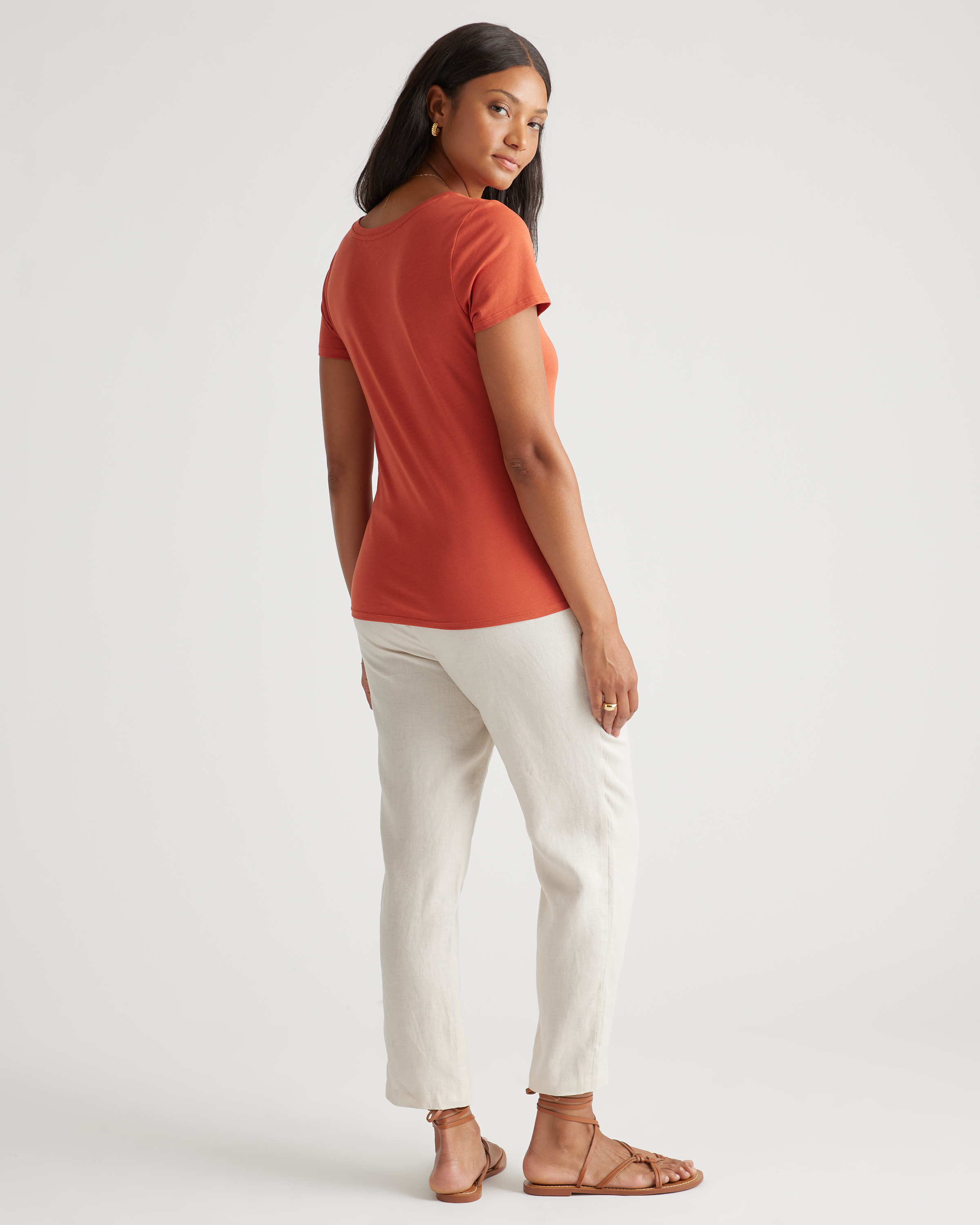 Cotton Modal Scoop Neck Tee 3 Pack Bundle