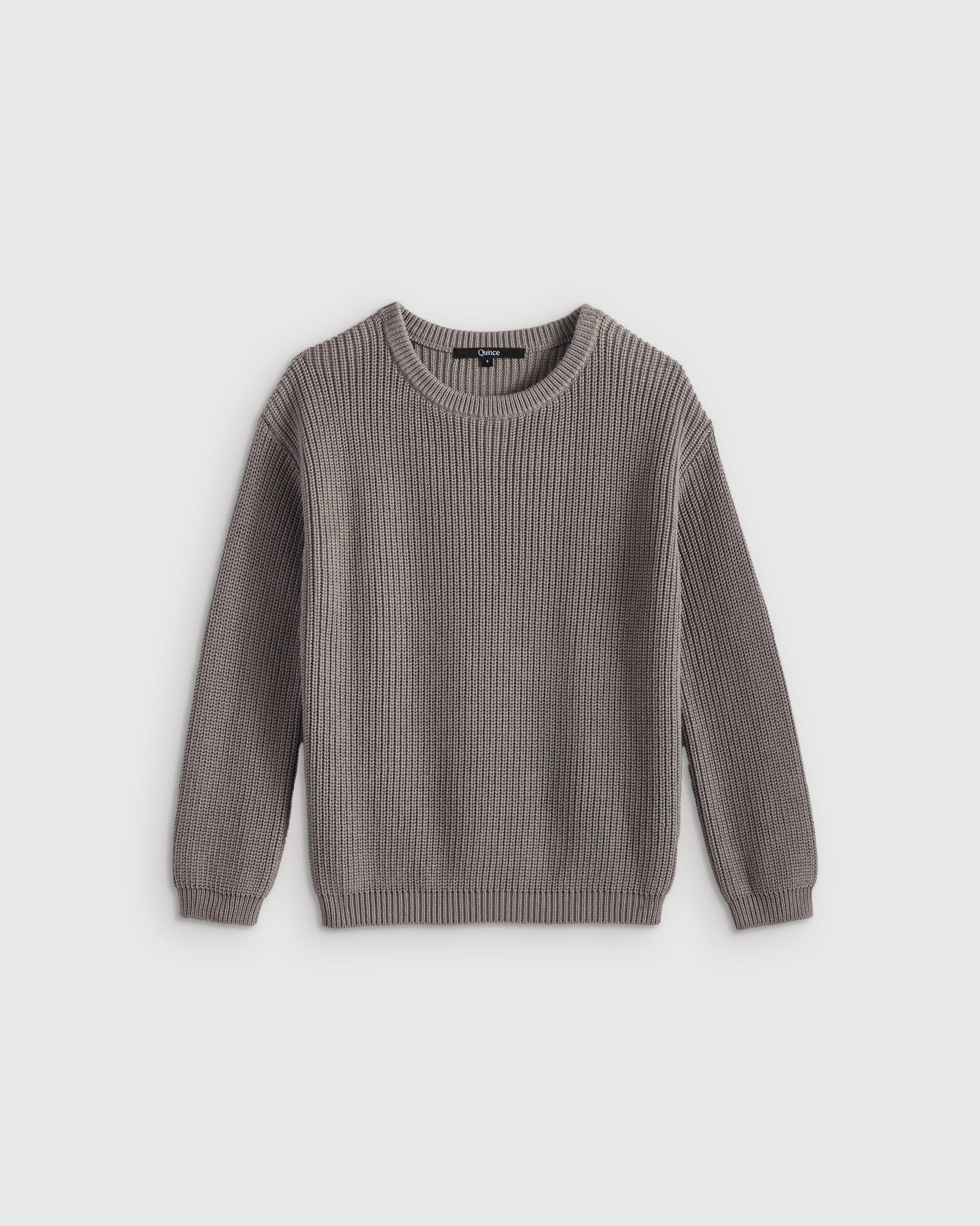 Grey 100% Organic Cotton Fisherman Tunic Sweater 