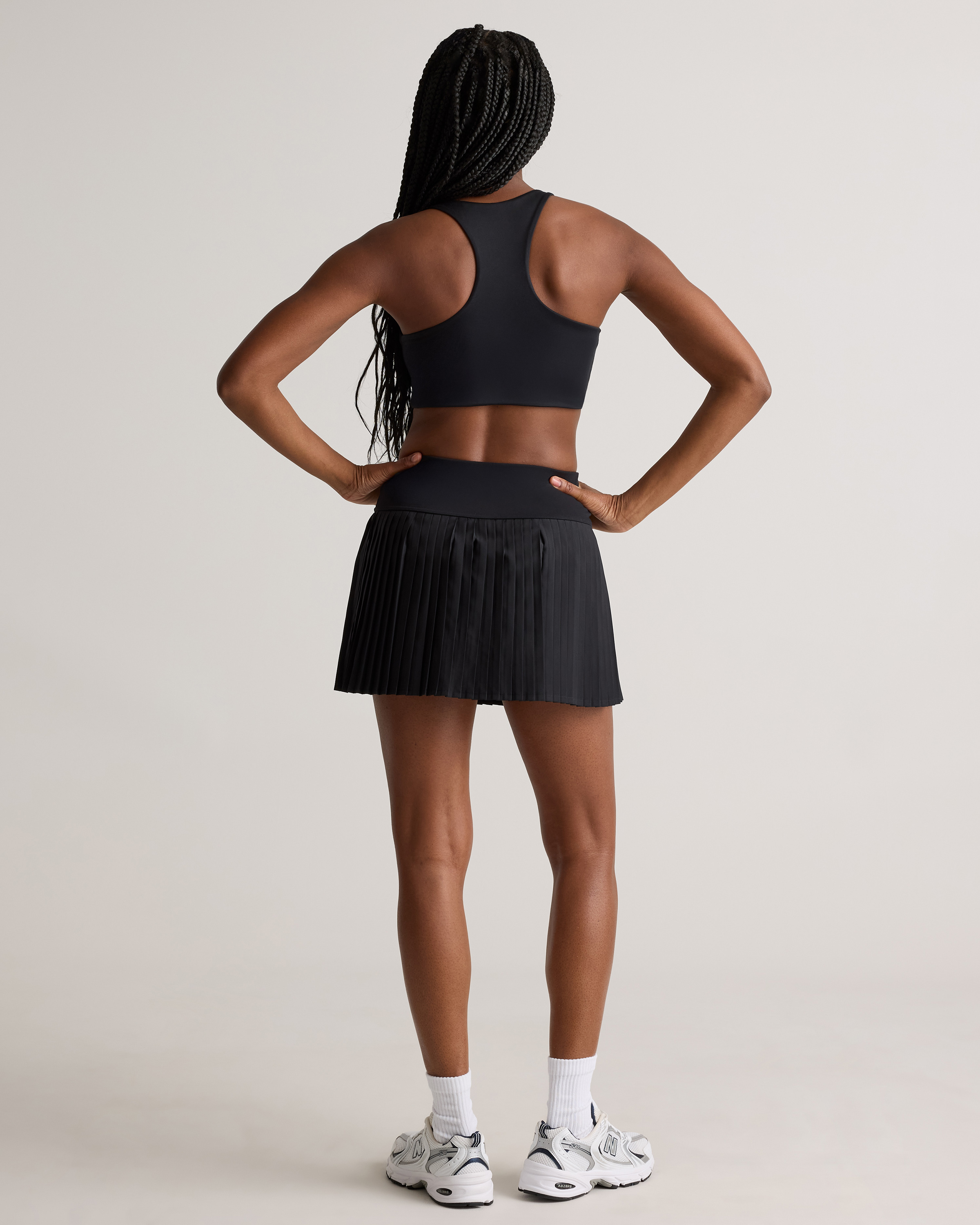 Court Sport Pleated Skirt in Black