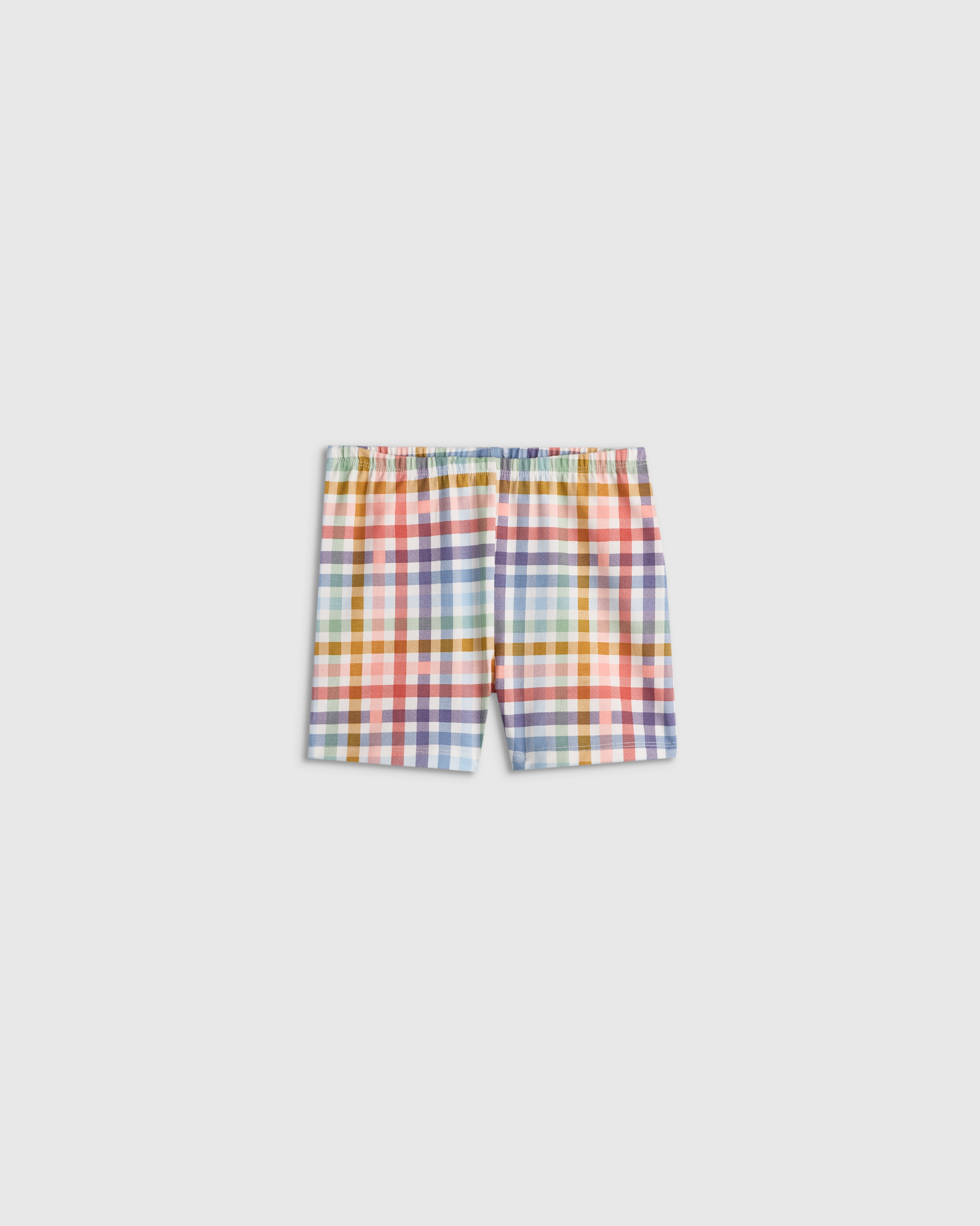 Plaid Organic Cotton Cartwheel Shorts 