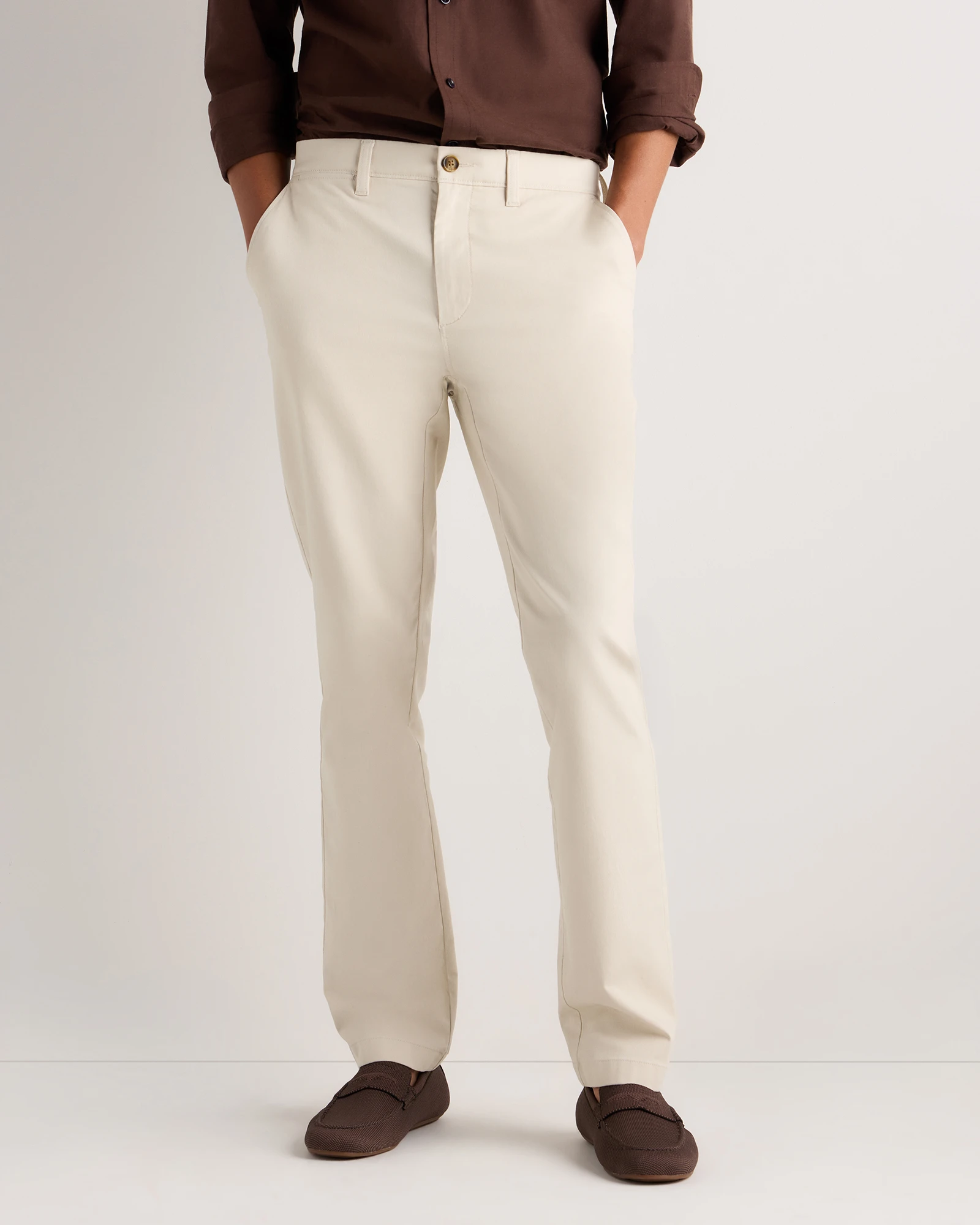Men's Organic Cotton Stretch Chino Pants - Slim Fit