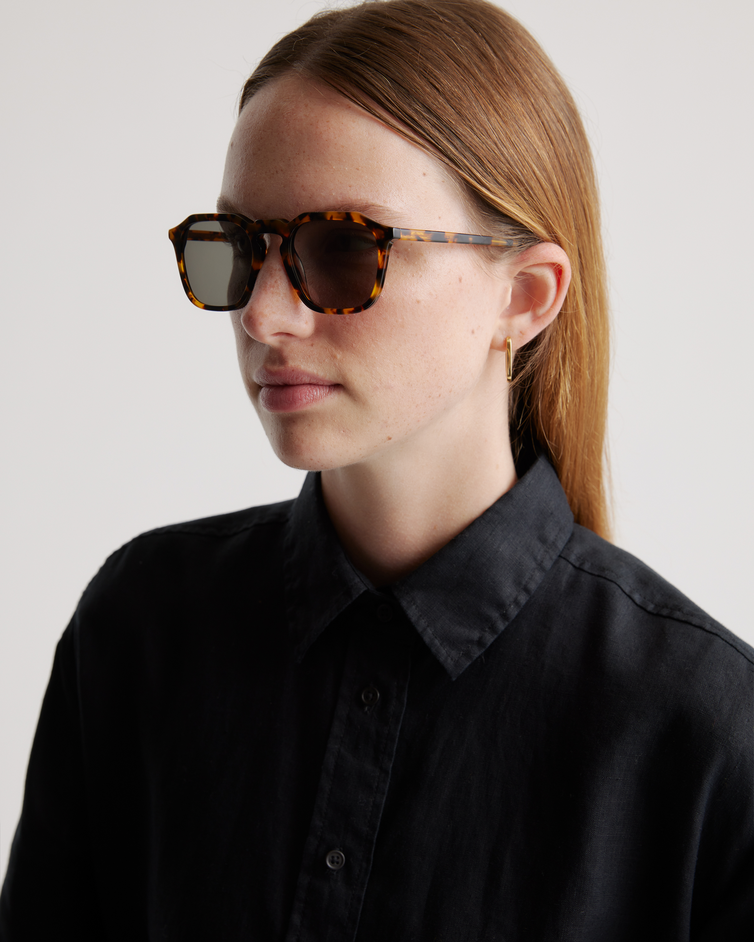 Jude Polarized Acetate Sunglasses in Fawn Tortoise with  display picture 1