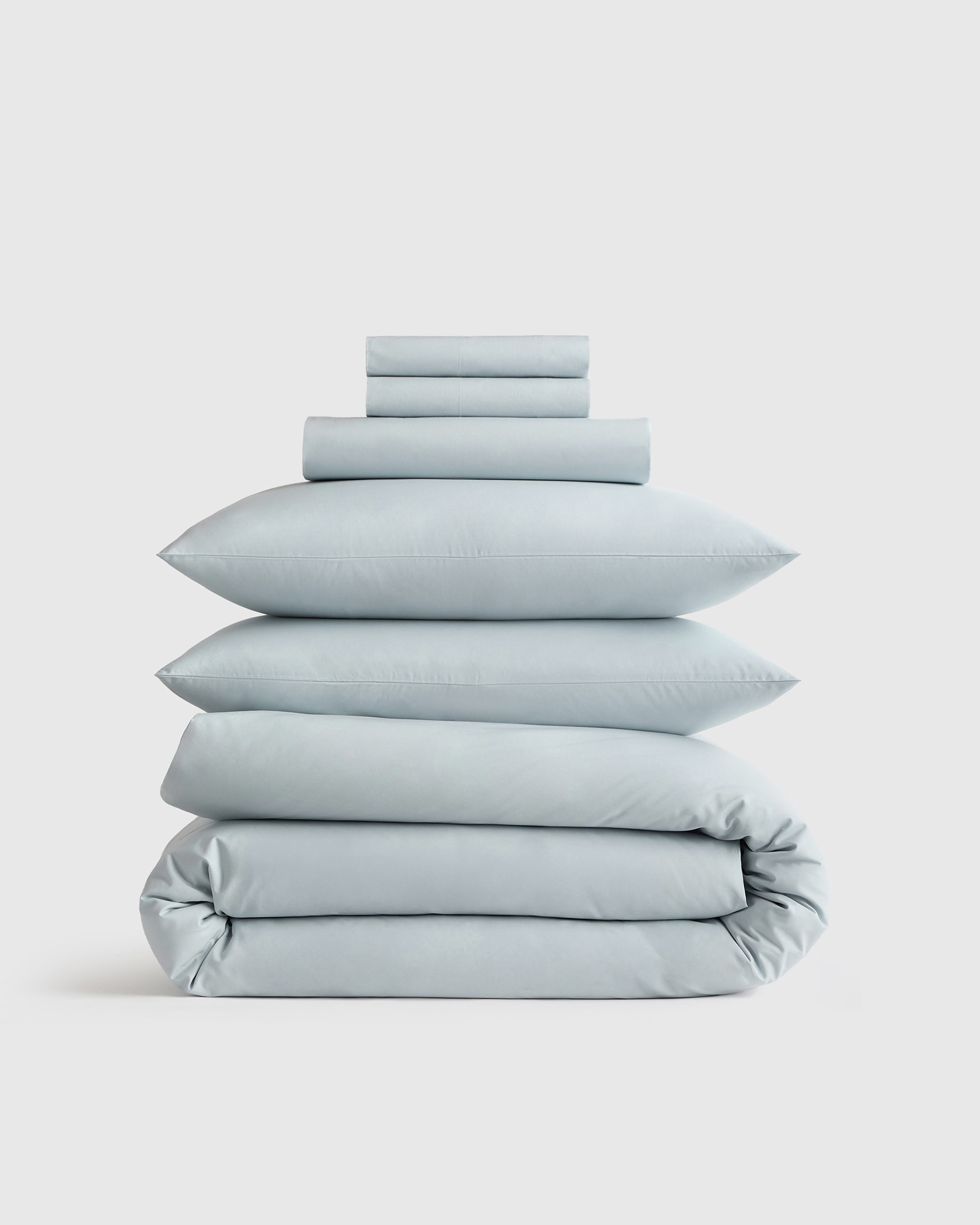 Percale Sky blue Deluxe bedding bundle