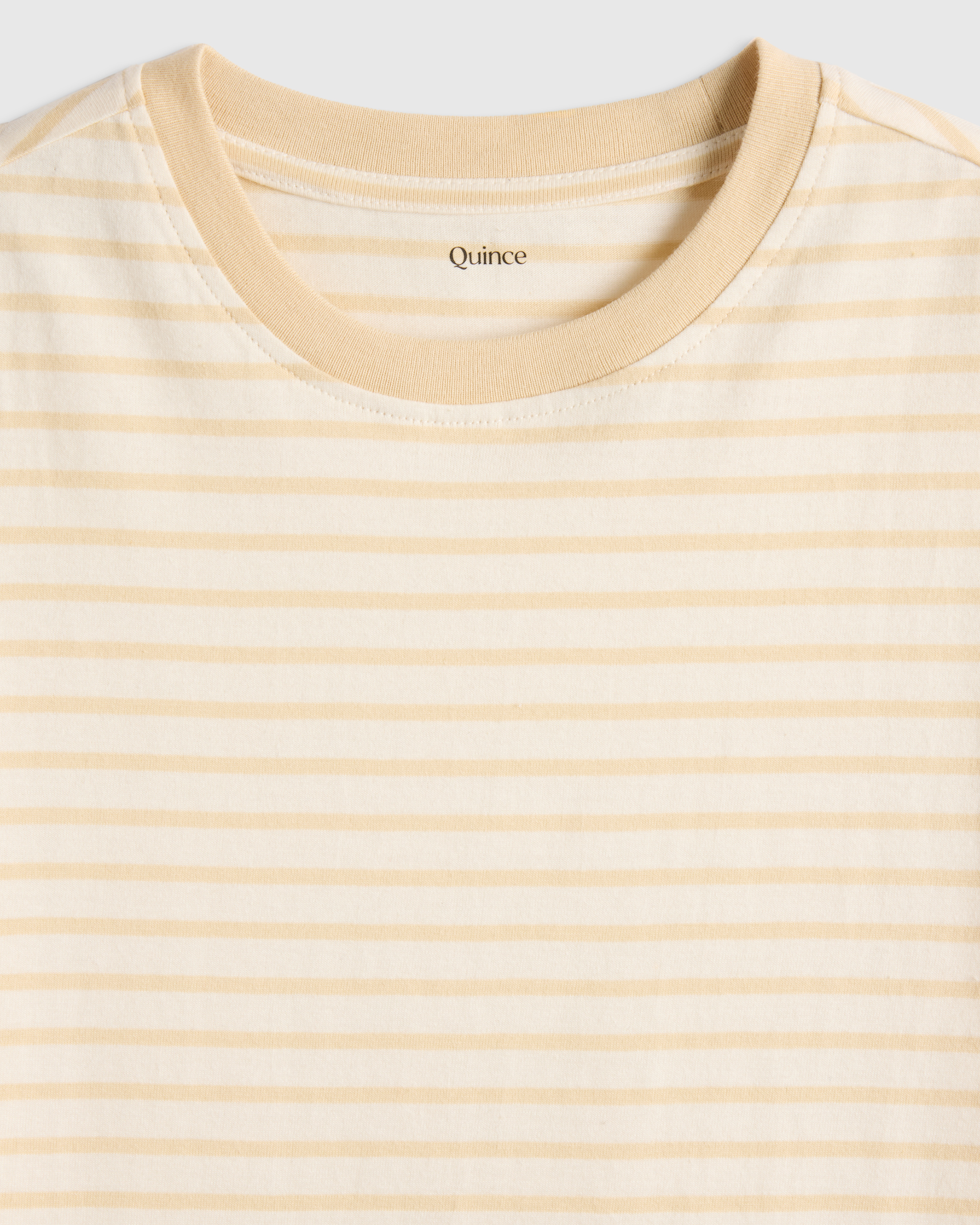 トップス OVY Original Cotton Long Sleeve T-shirt 100% Organic Cotton Jersey Long Sleeve Tee in Oatmeal Stripe