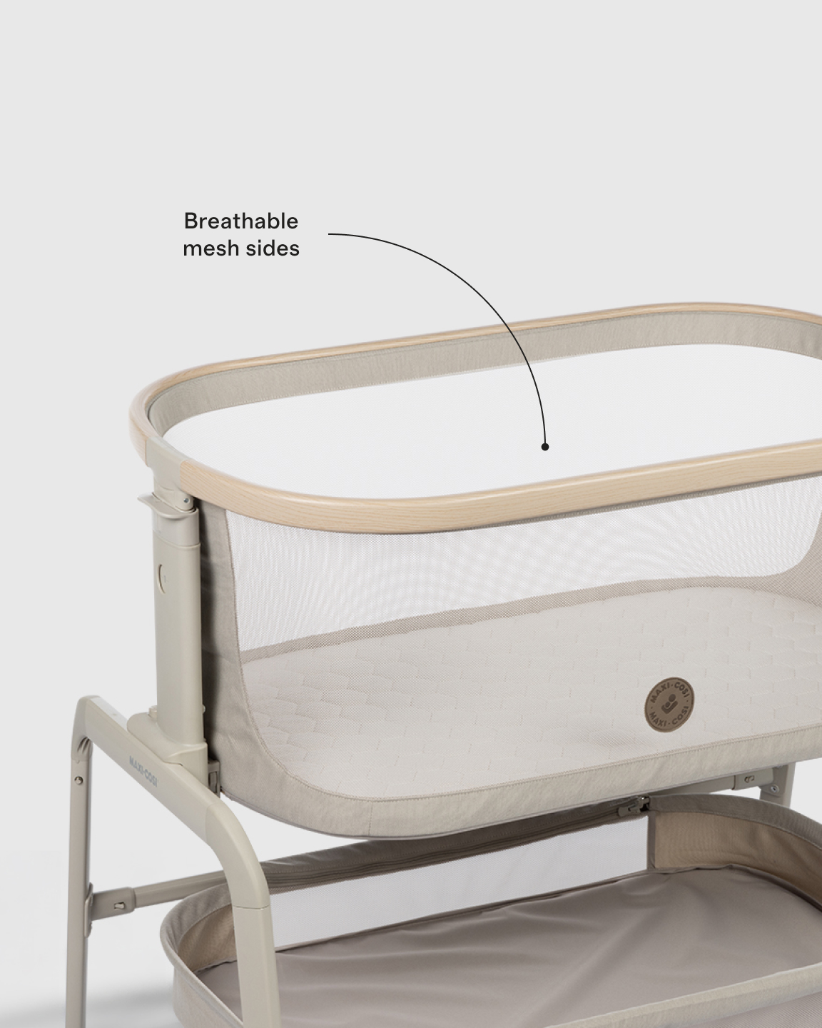 Maxi Cosi Iora Bedside Bassinet Classic Oat