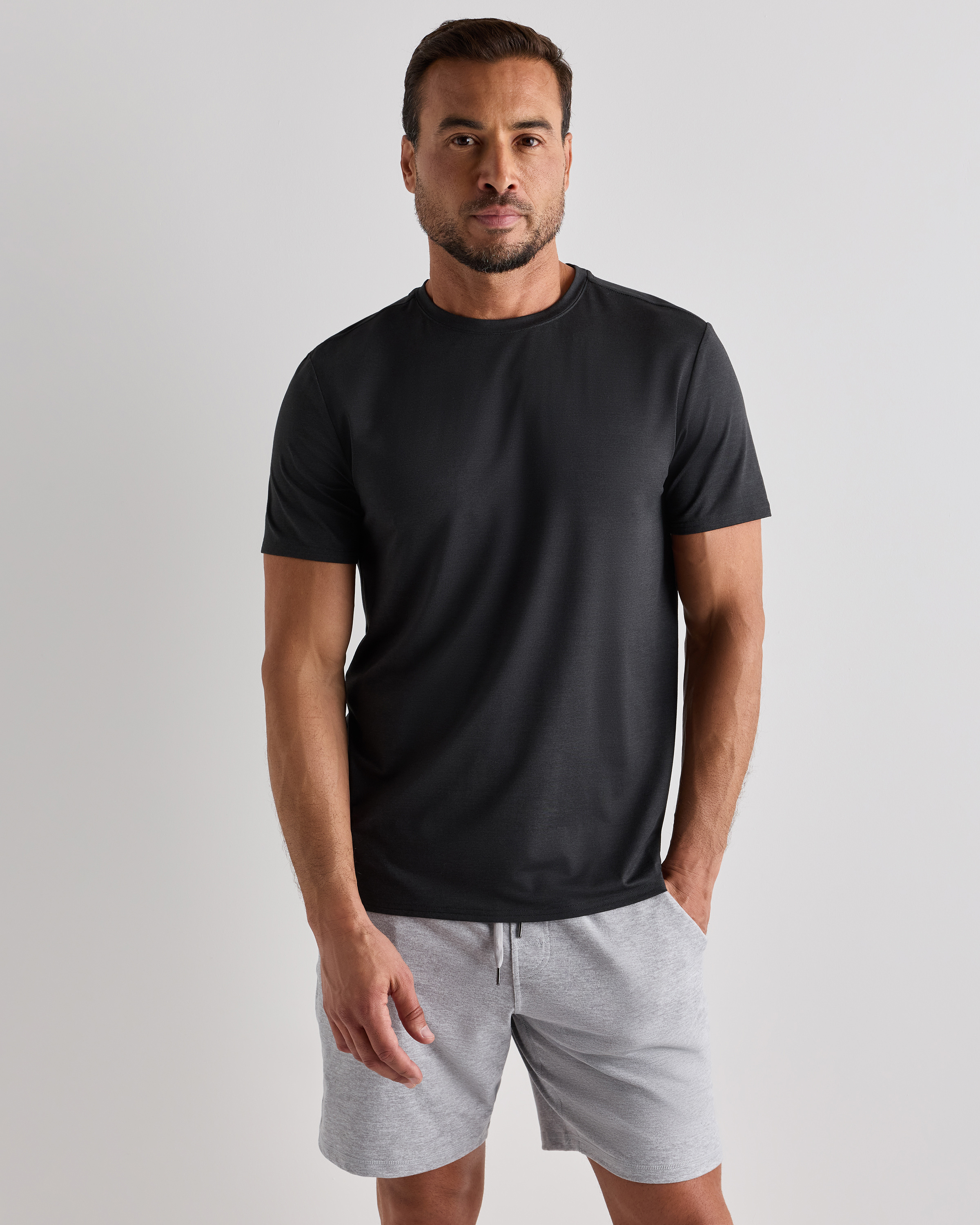 True Black Flowknit Breeze Performance Tee