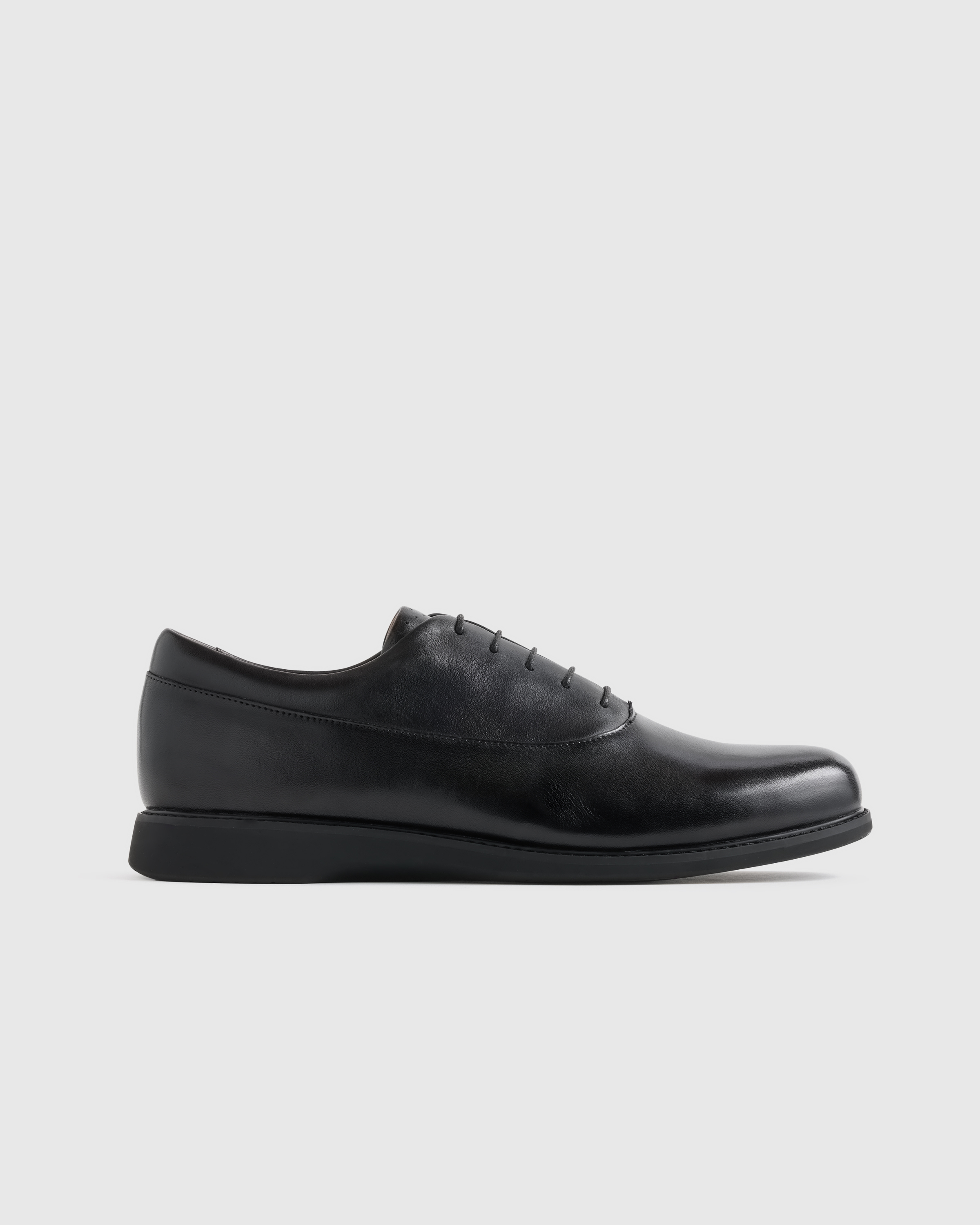 Black Hybrid Crafted Leather Oxford