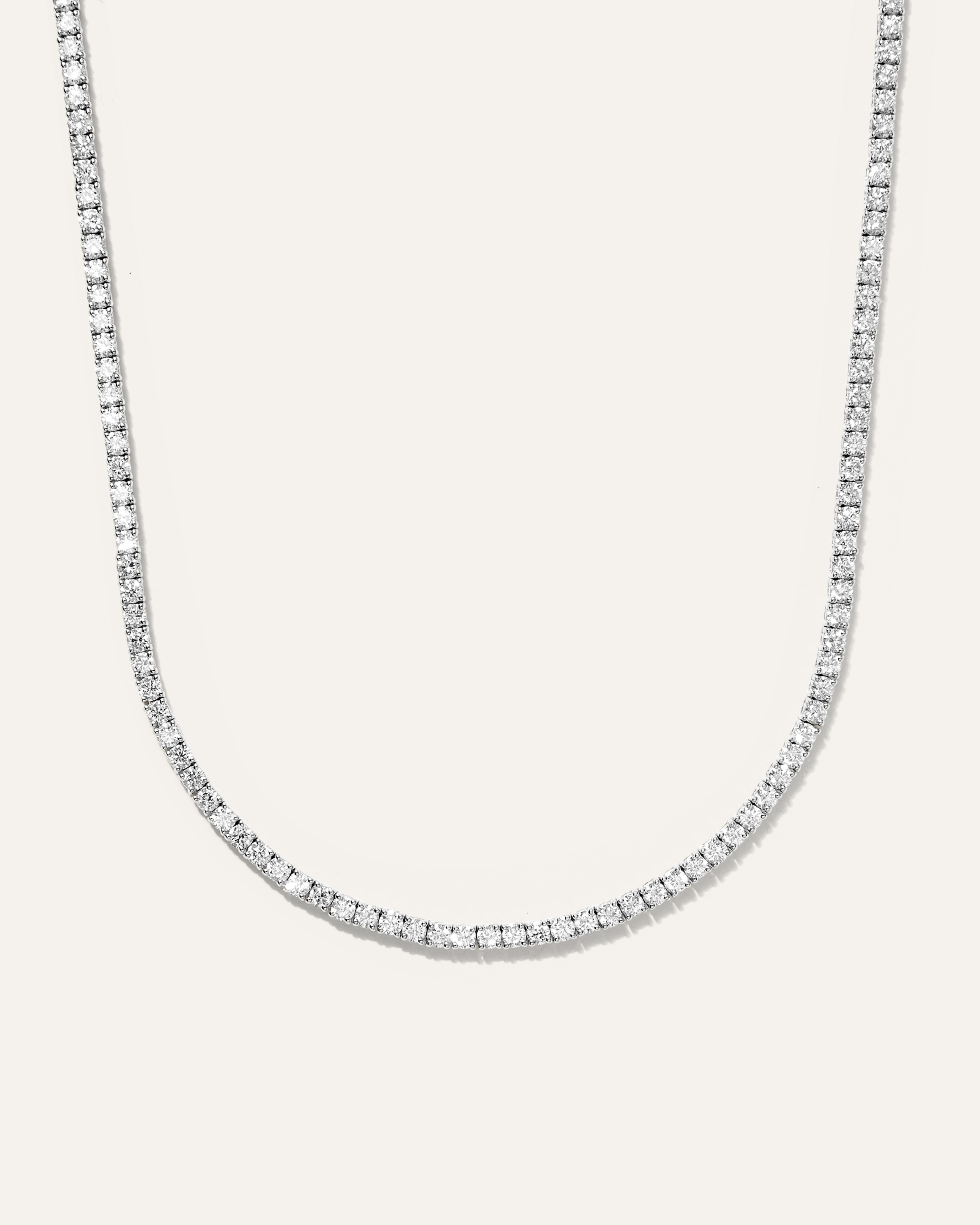 White Gold 14K Gold Lab Grown Diamond Tennis Necklace