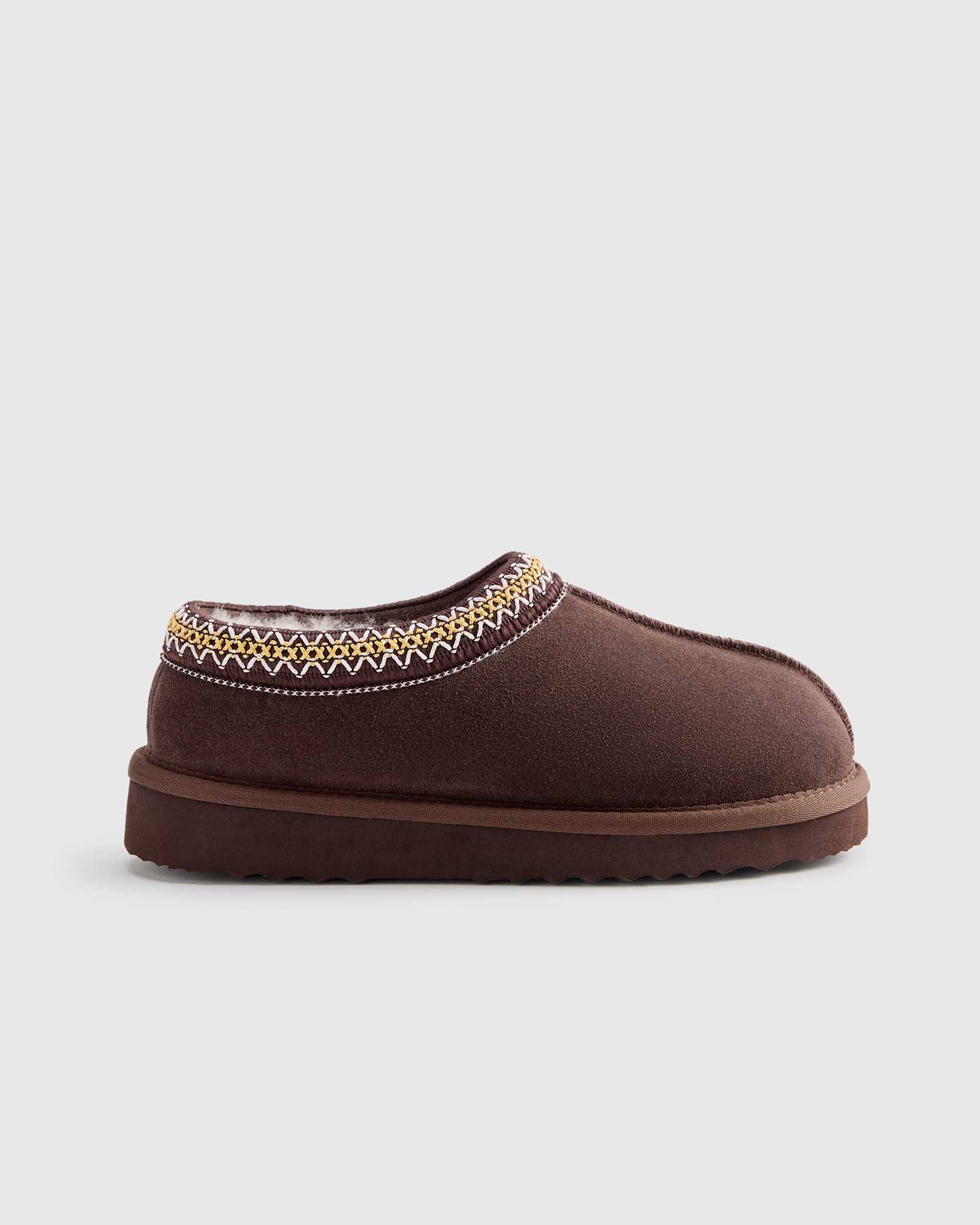 Coffee Bean Australian Shearling Clog Slipper