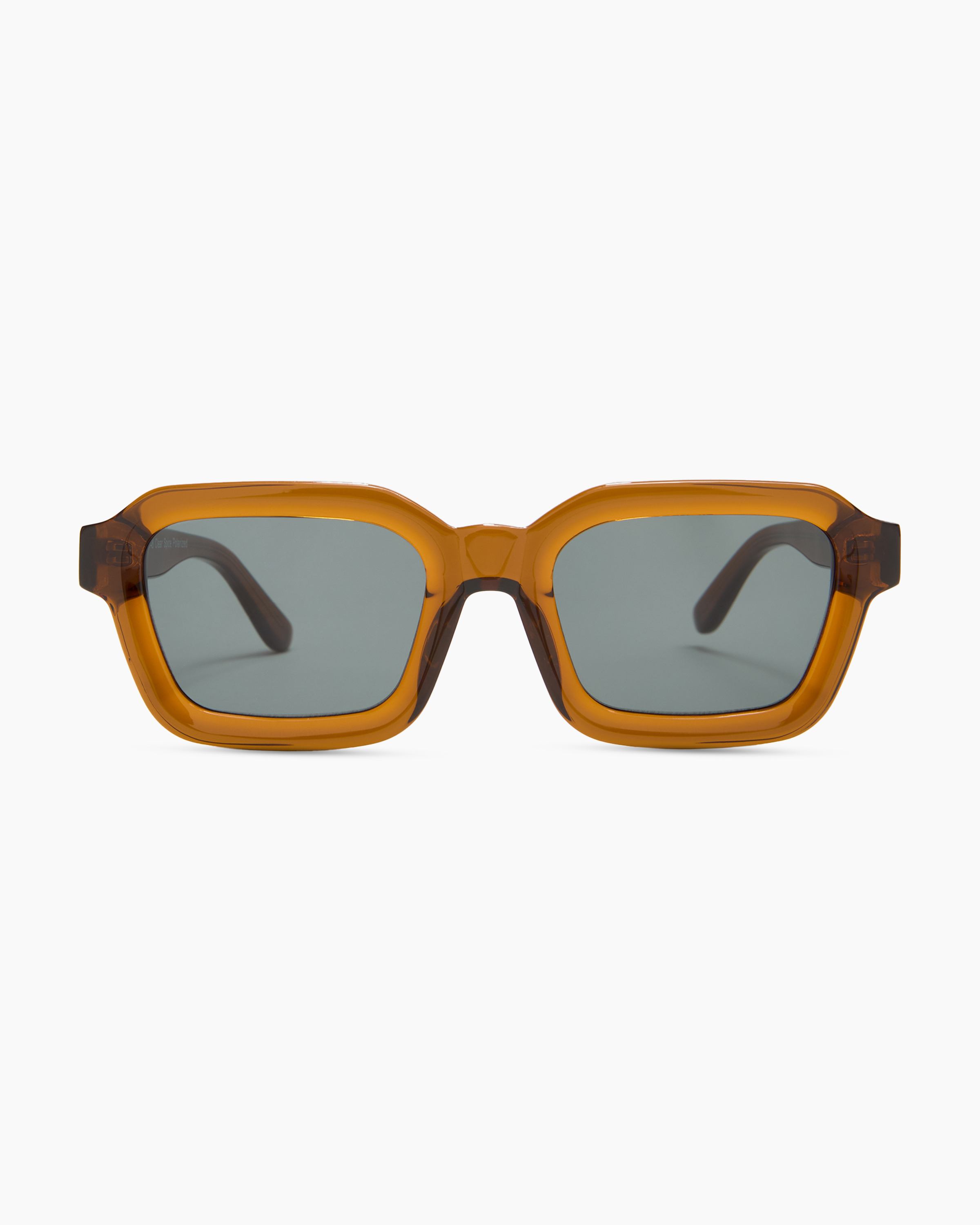 Quince Ibiza Polarized Acetate Sunglasses In Clear Spice With Grey Lens