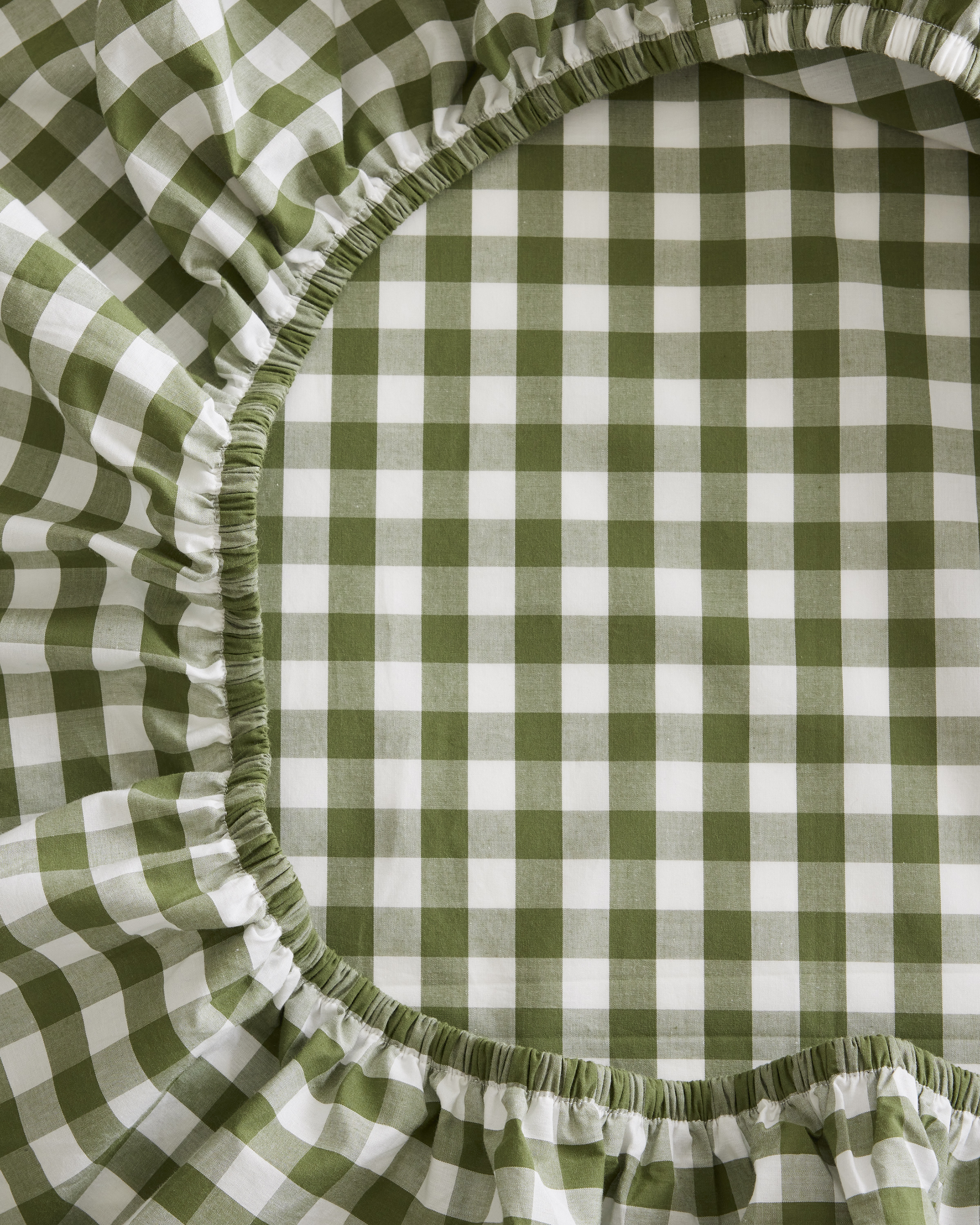 Classic Organic Percale Gingham Sheet Set - Thumbnail 4
