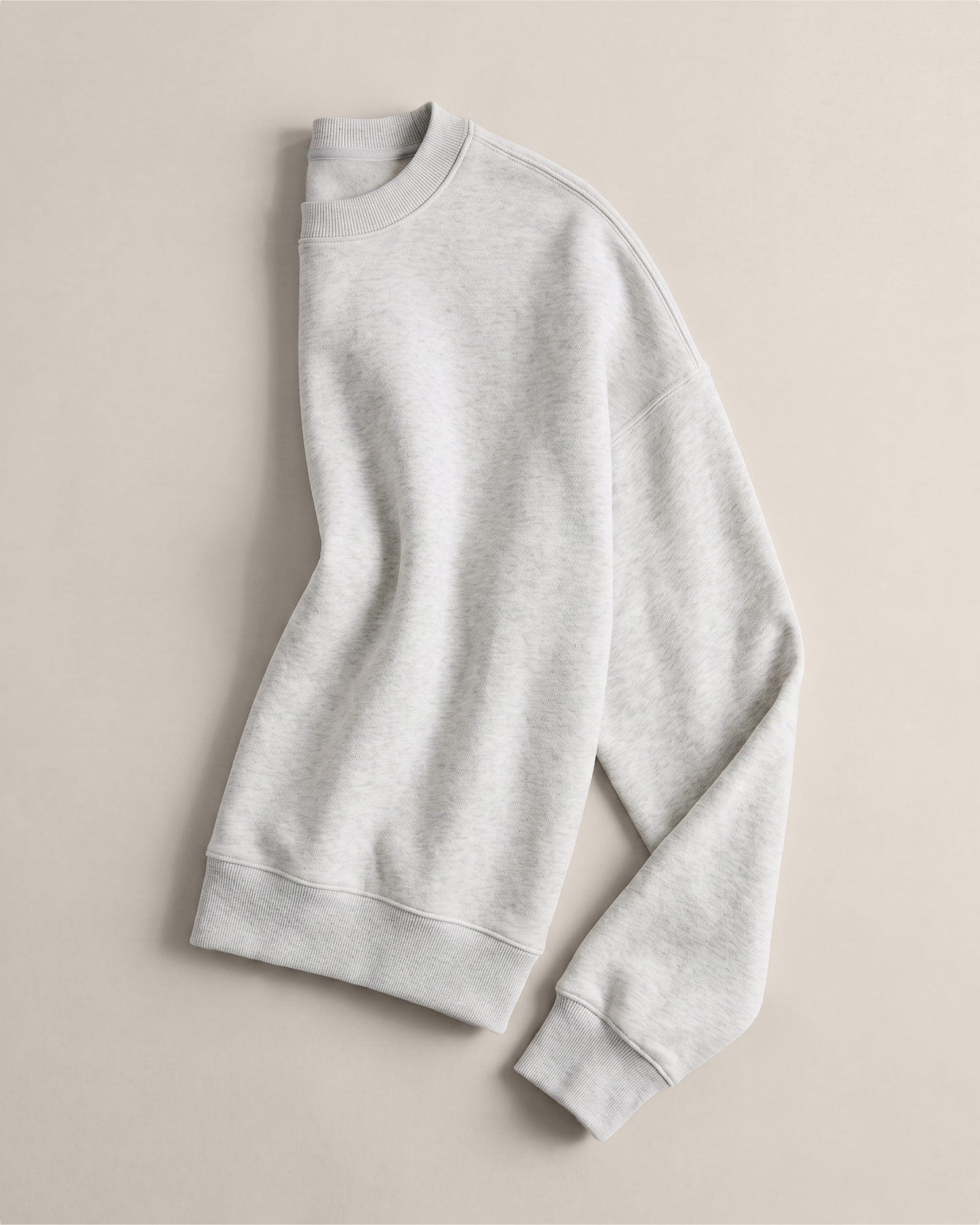 Light Heather Grey Everyday Fleece Crew