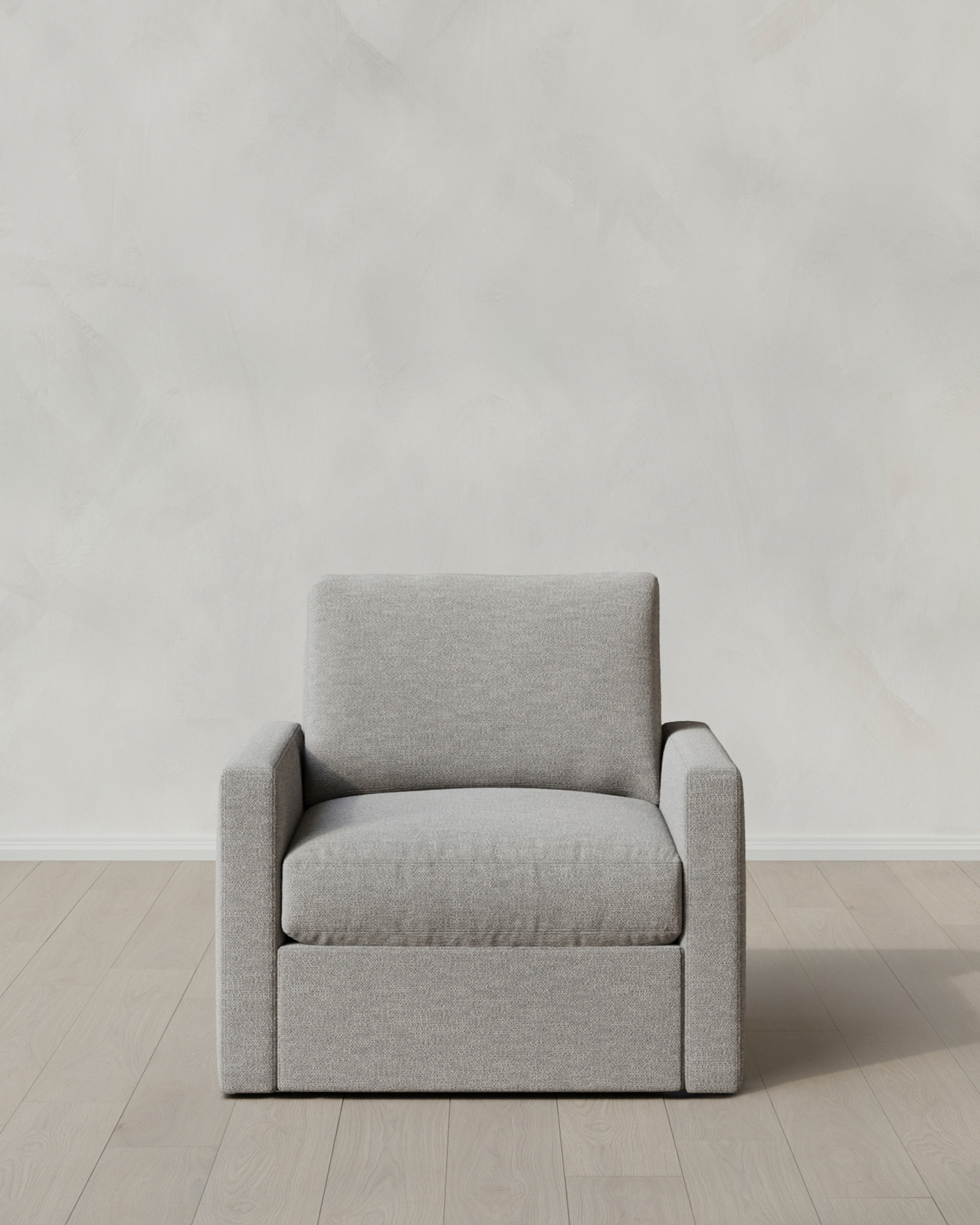 Fog Brennan Swivel Chair in Performance Basketweave