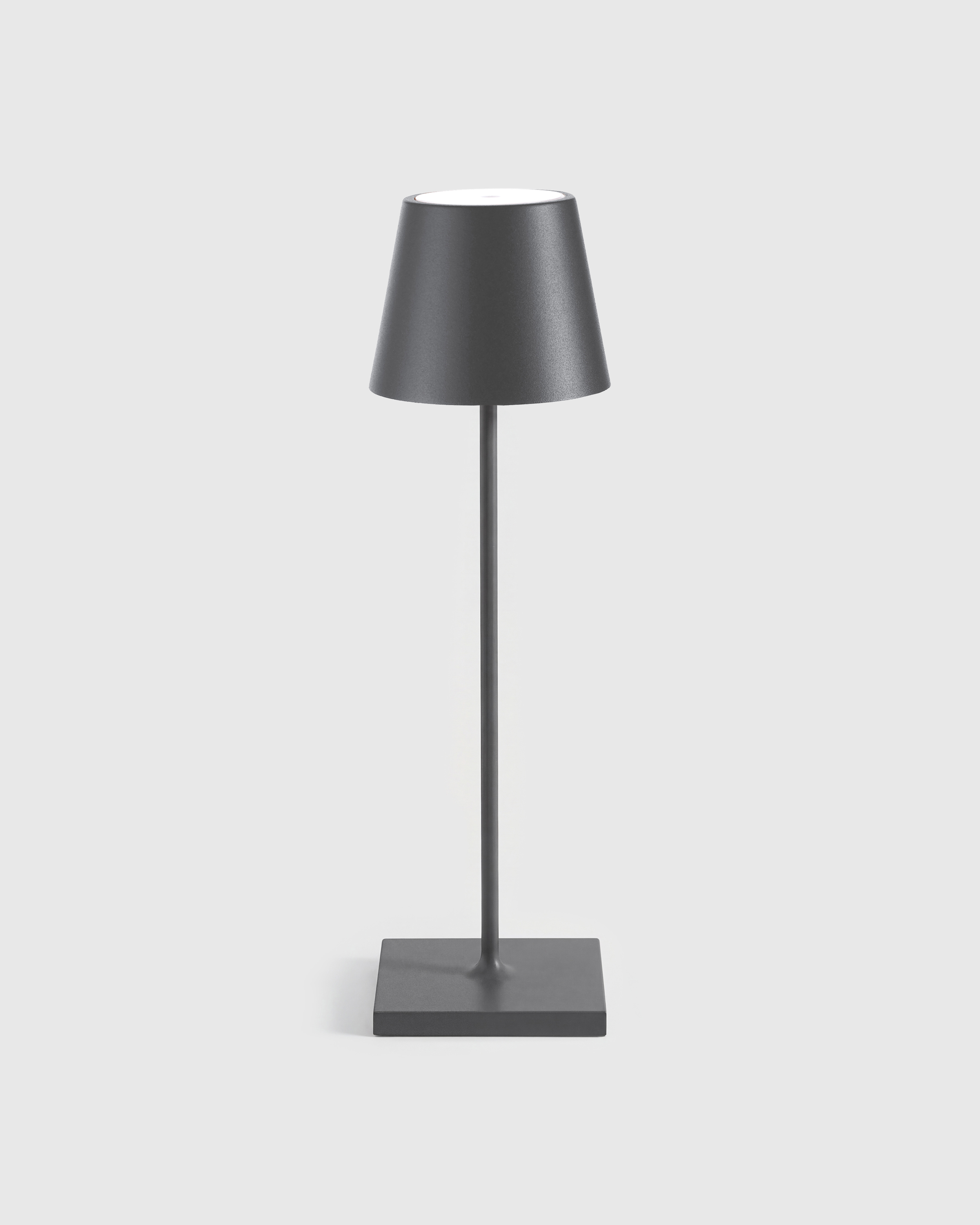 Dark Grey Poldina Pro Rechargeable Table Lamp by Zafferano