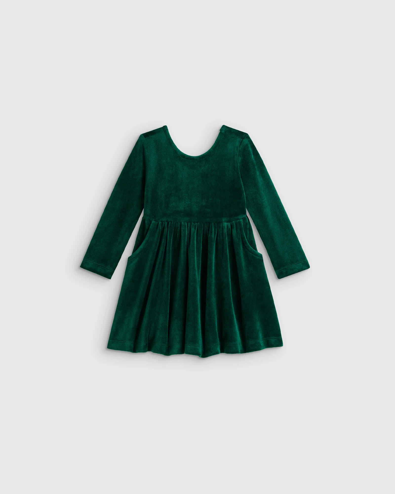 green velvet dress girls BABY Velour Skater in Forest A whimsical blend of