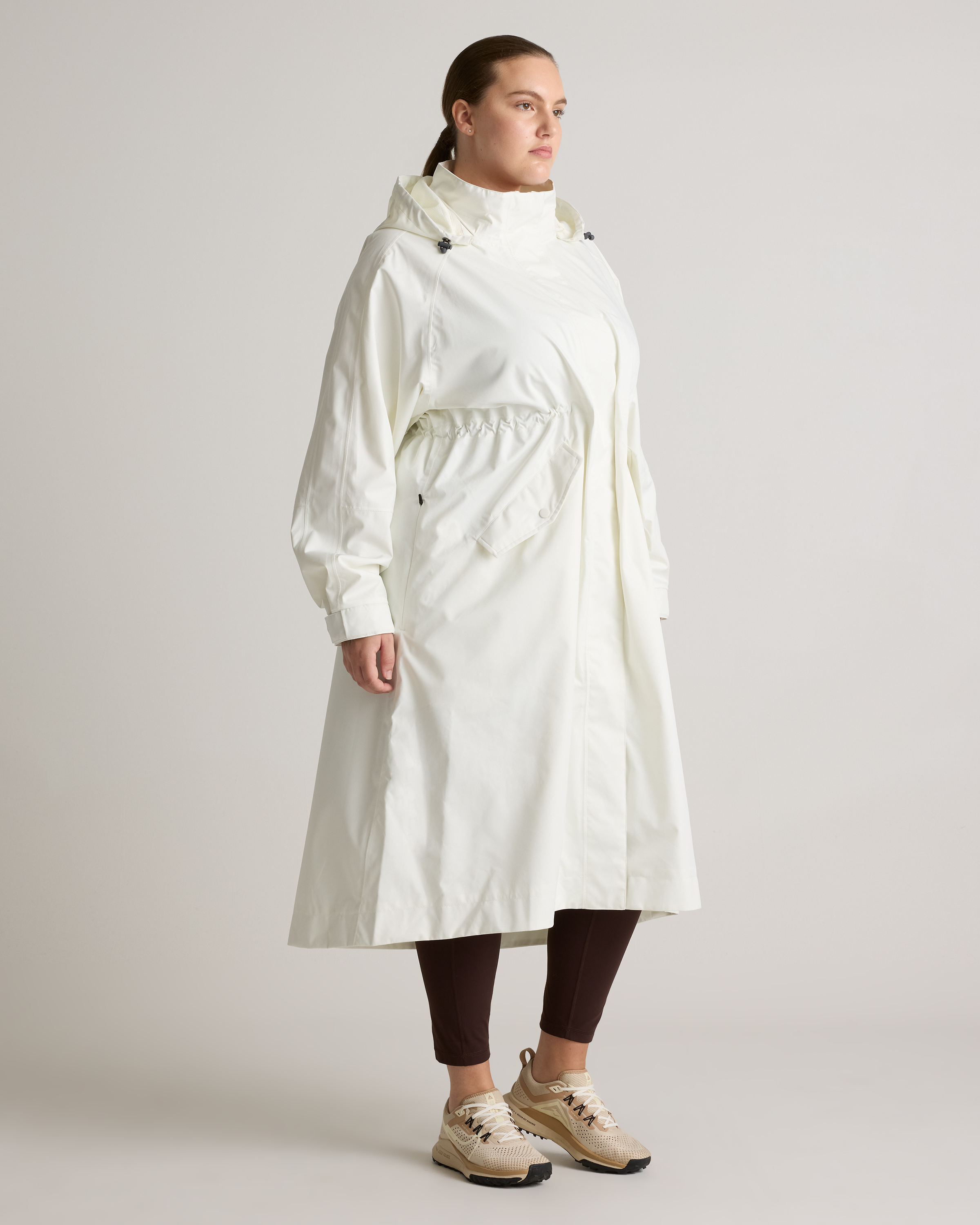 Weatherproof Rain Trench Coat in Frost