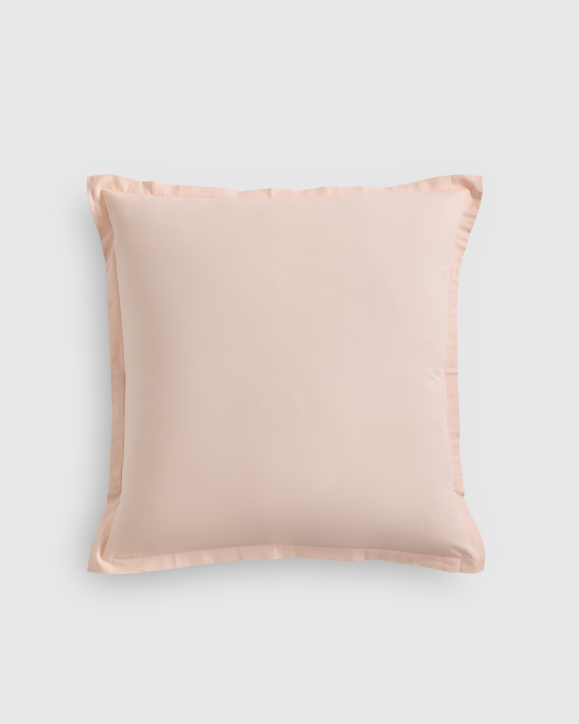Soft Pink Organic Crisp Percale Euro Sham