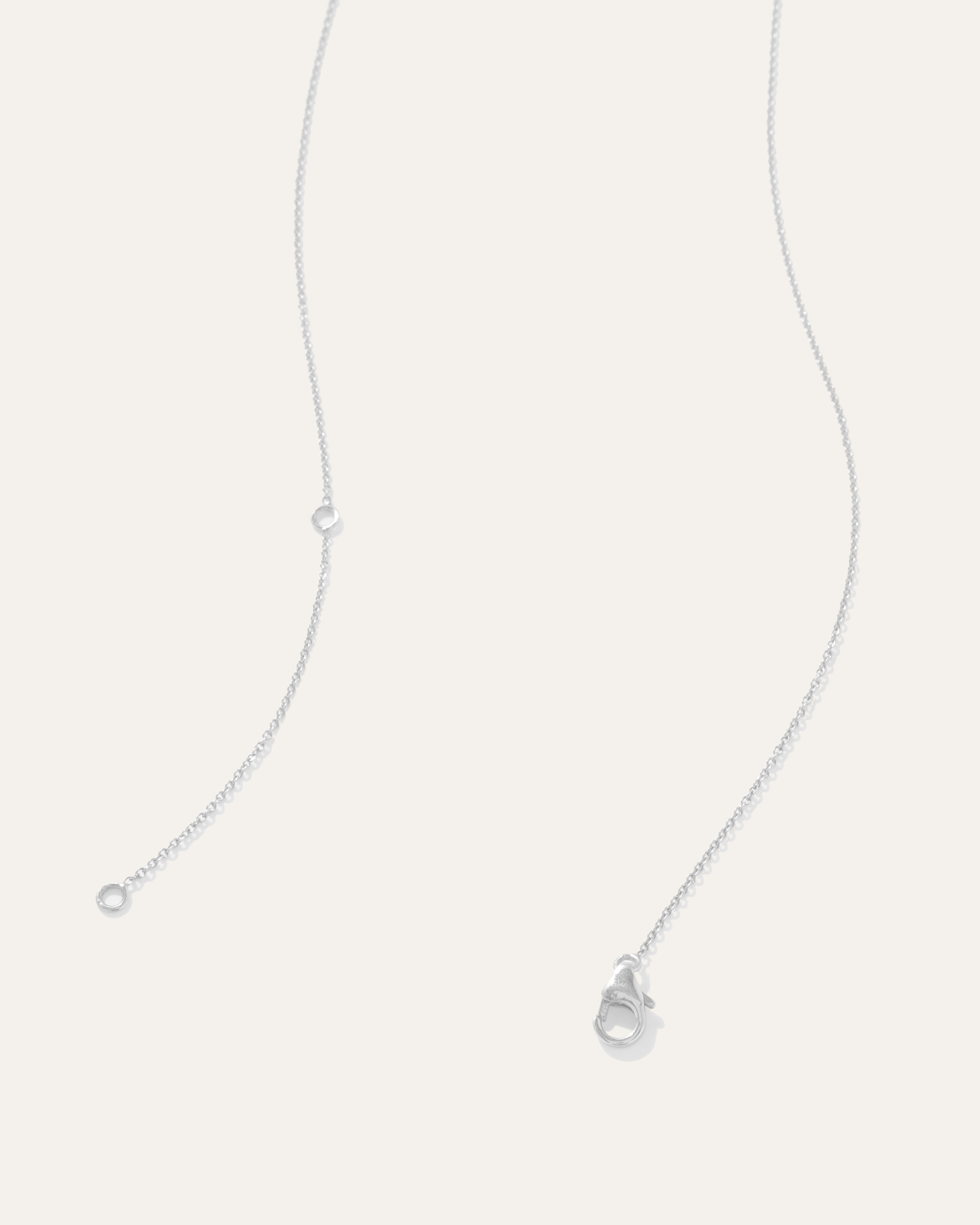 14K Petite Baguette Diamond Neck2 Silver